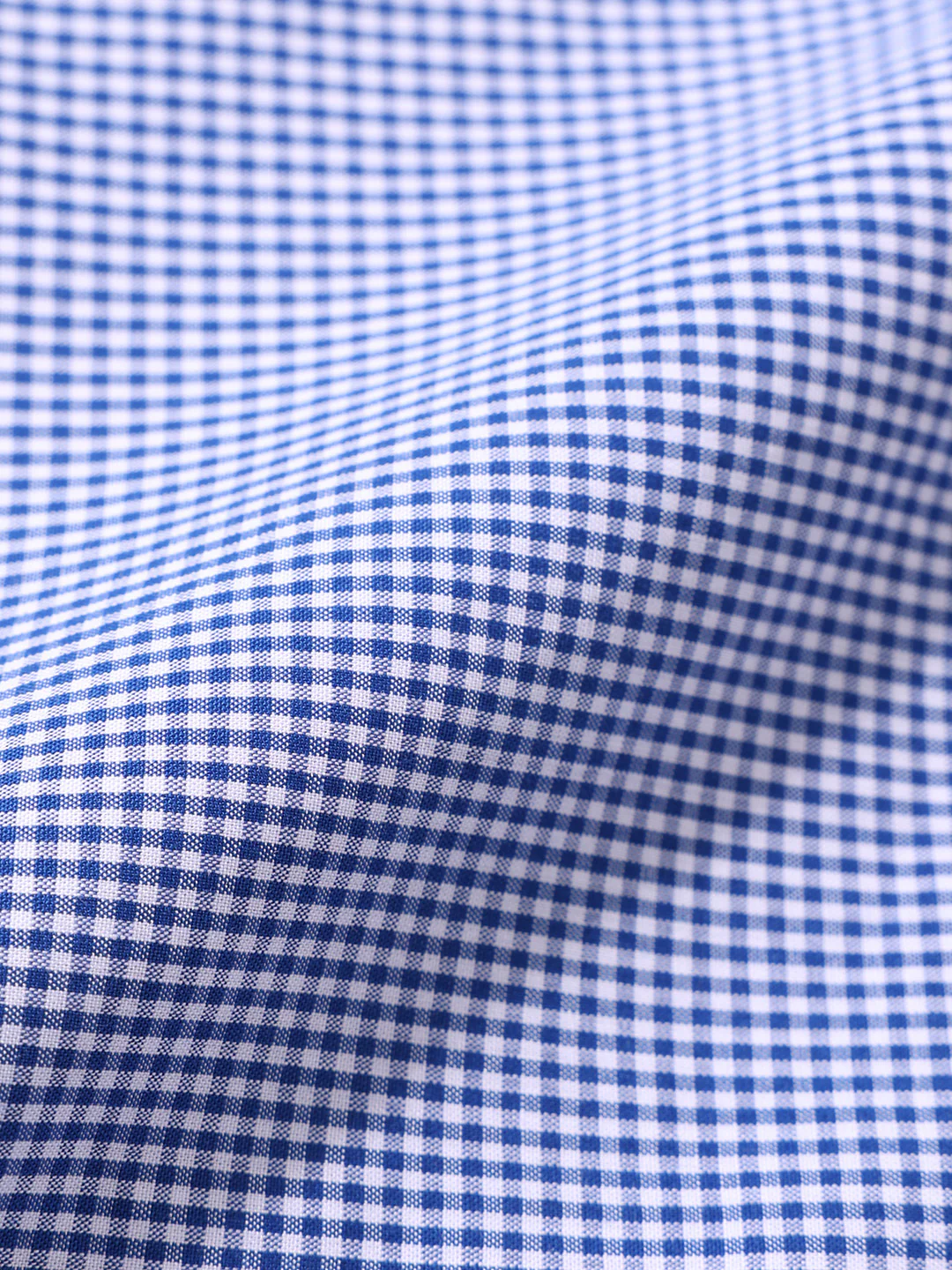 Men's Blue Slim Fit Checked Formal Shirt - Image 6