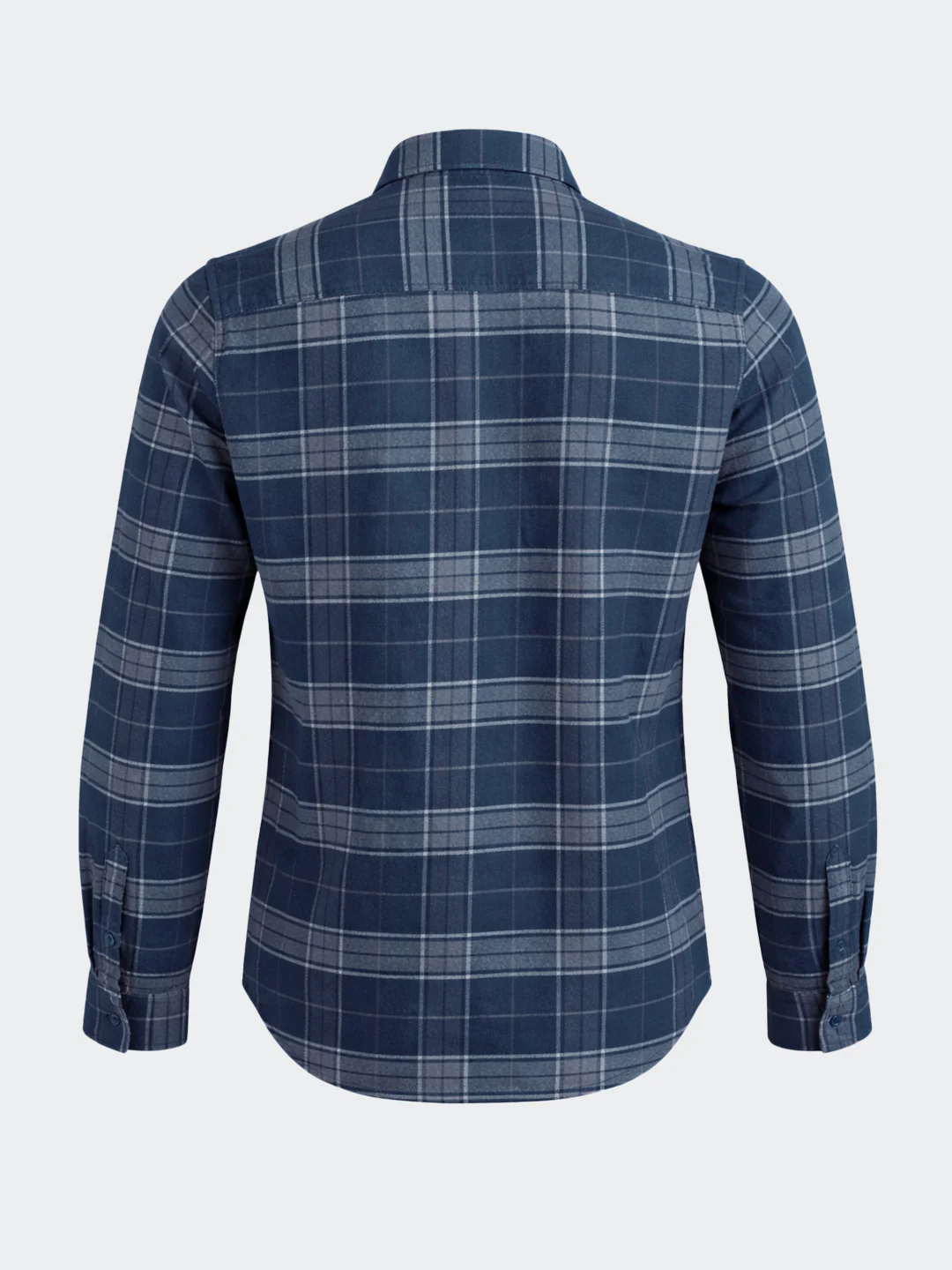Men's Blue Slim Fit Checkered Casual Shirt - Image 6