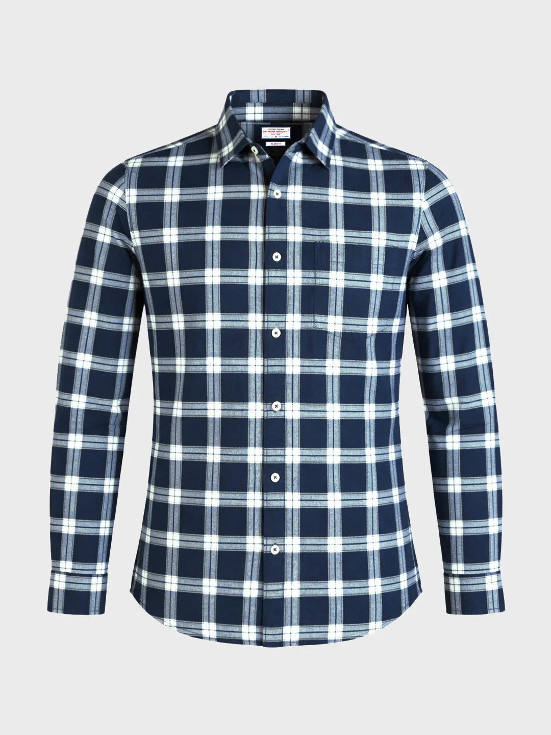 Men's Blue Slim Fit Checkered Casual Shirts - Image 6