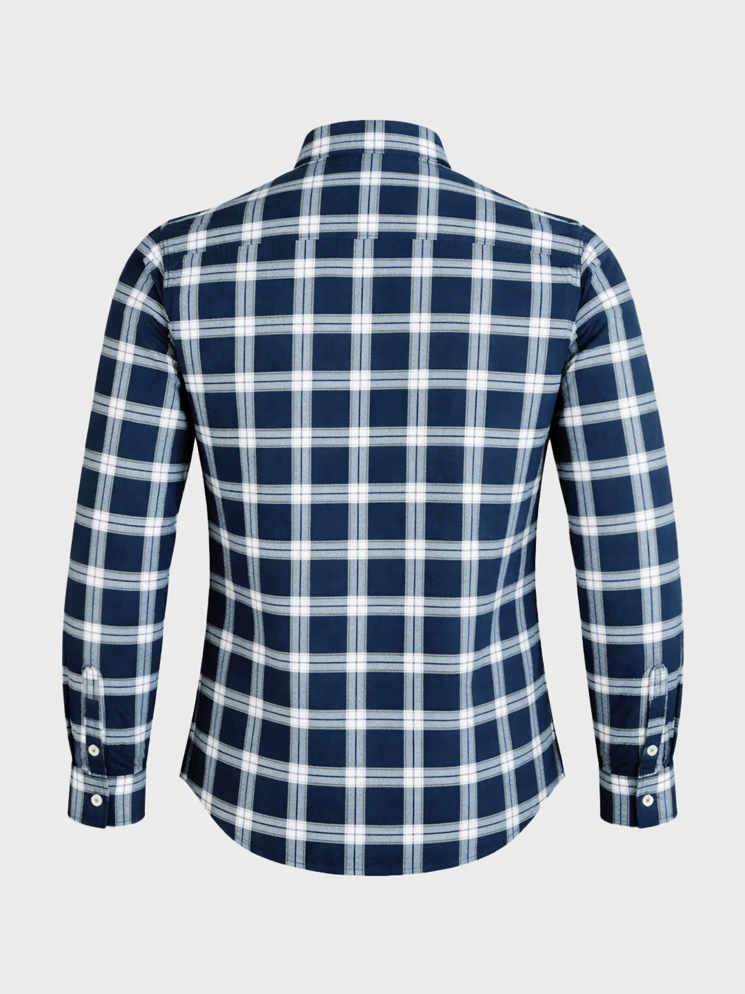 Men's Blue Slim Fit Checkered Casual Shirts - Image 7