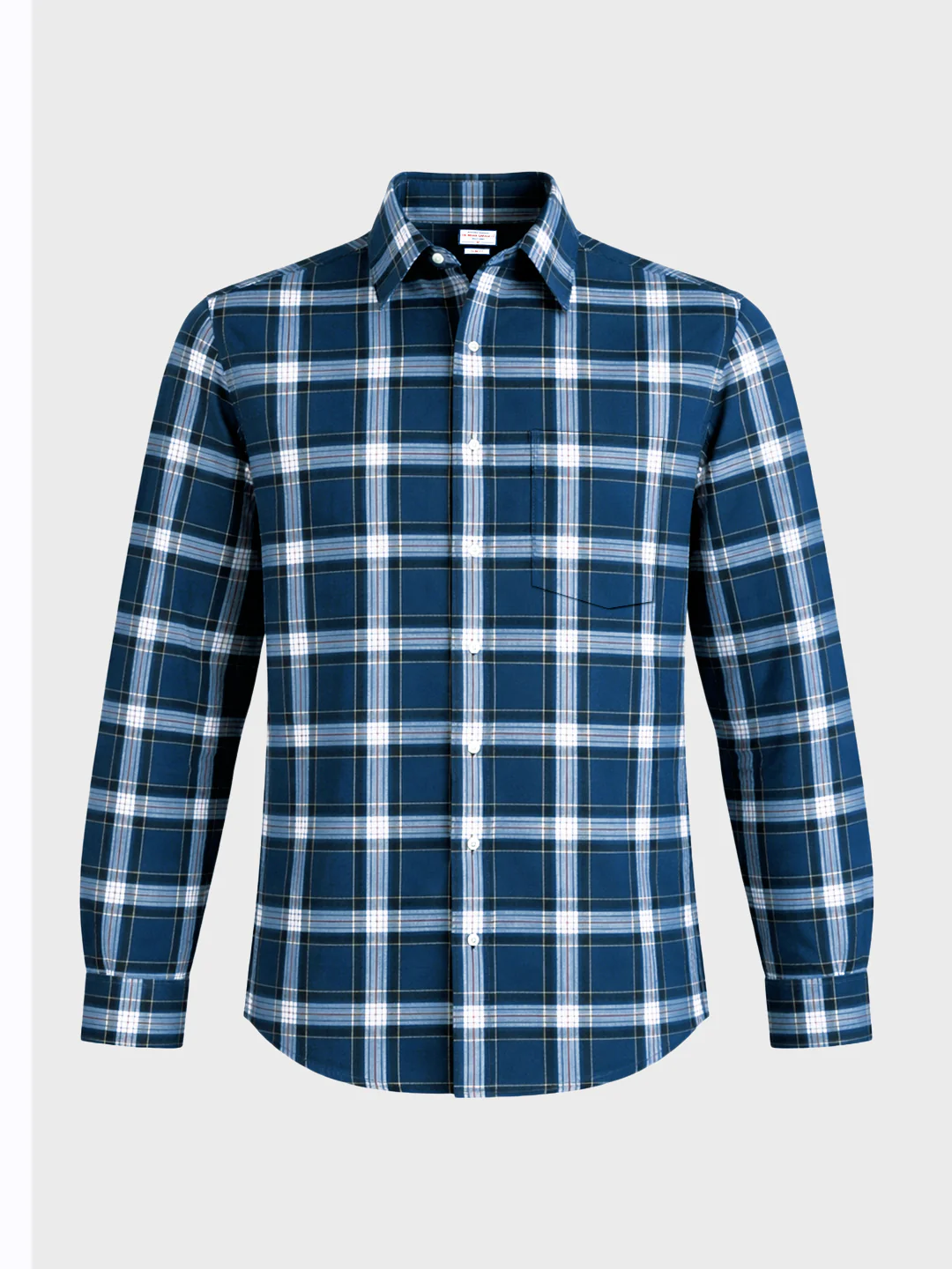 Men's Blue Slim Fit Checkered Casual Shirts - Image 6