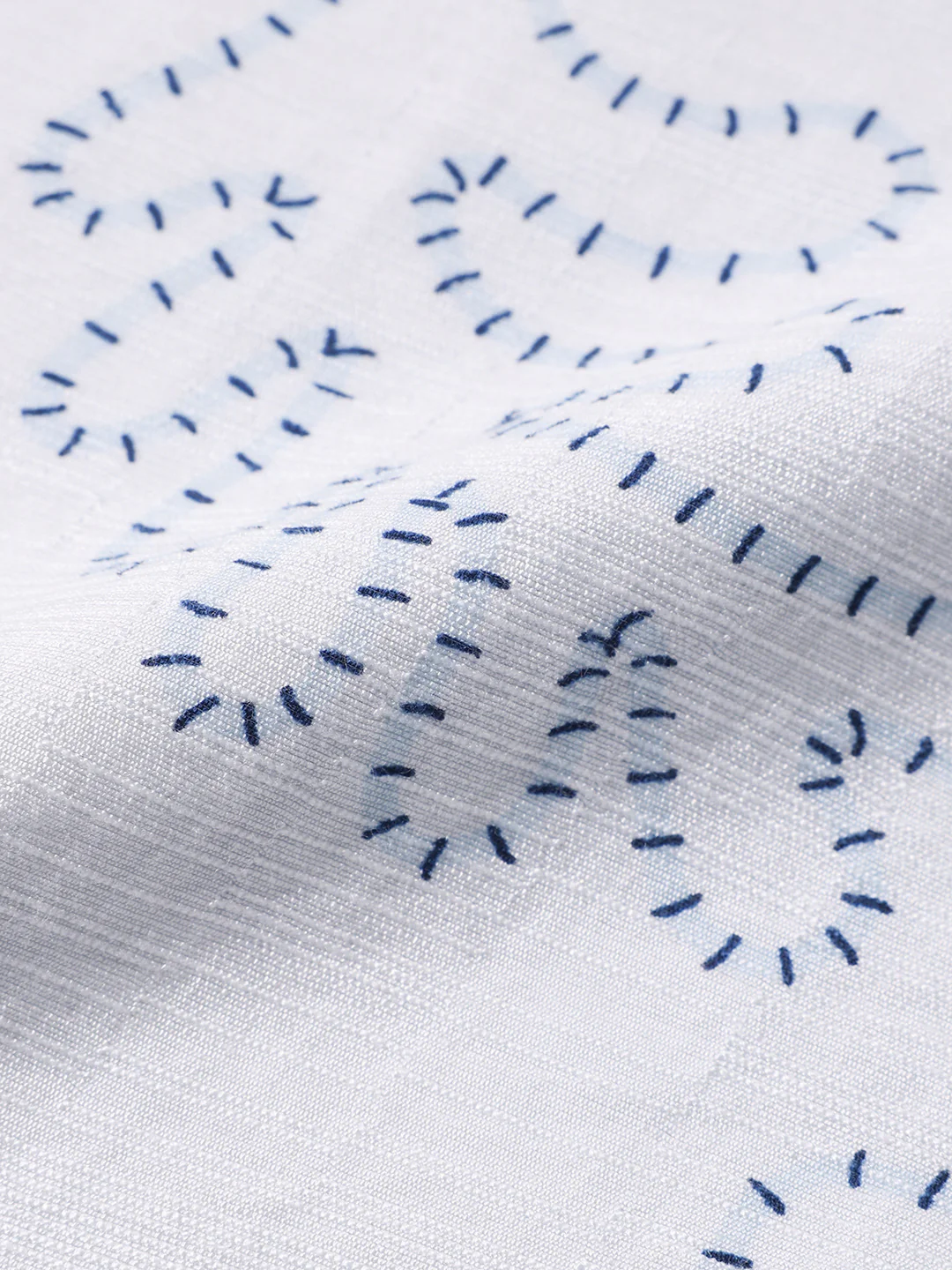 Men's Blue Slim Fit Printed Casual Shirt - Image 6