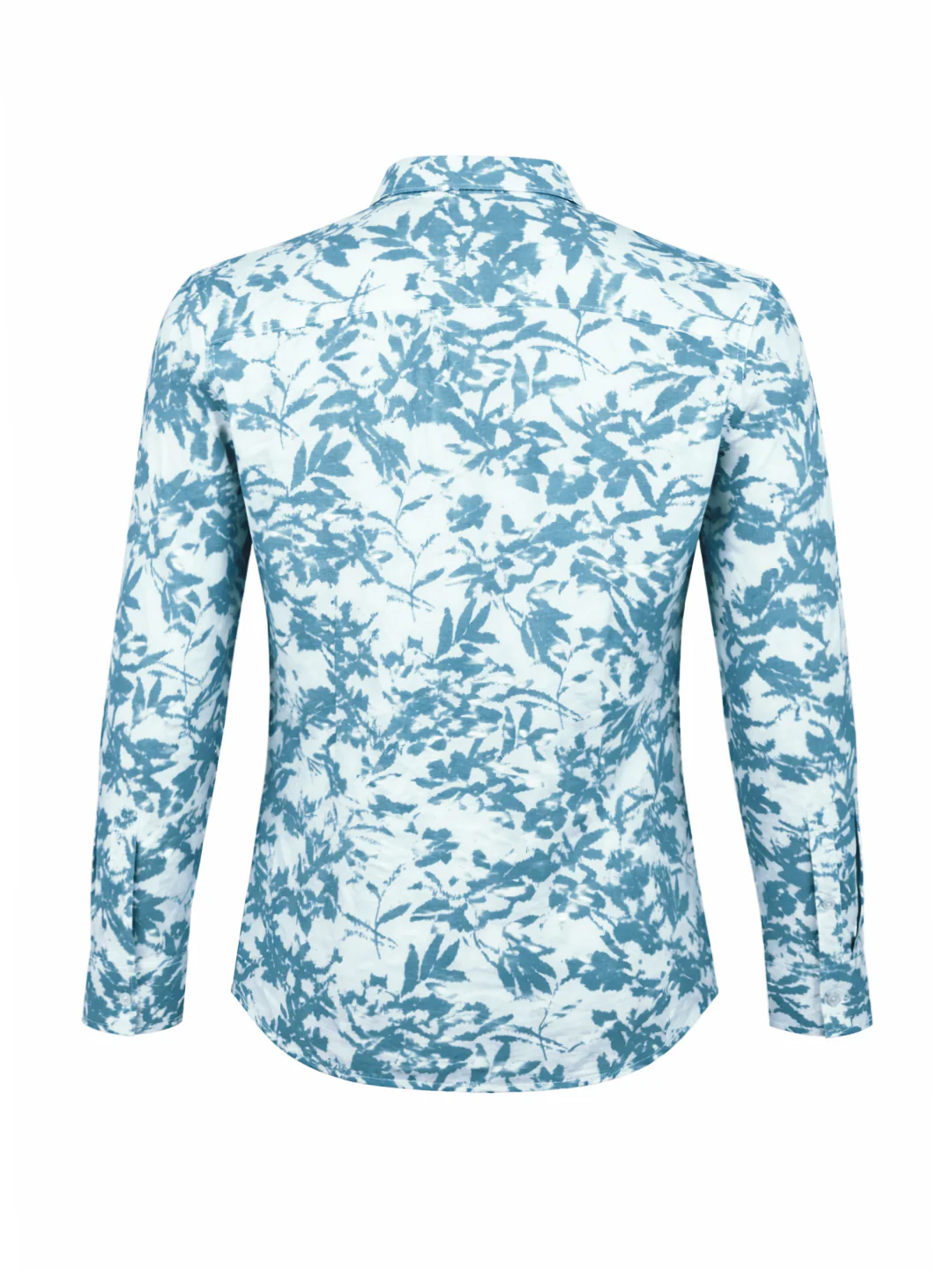 Men's Blue Slim Fit Printed Casual Shirts - Image 7