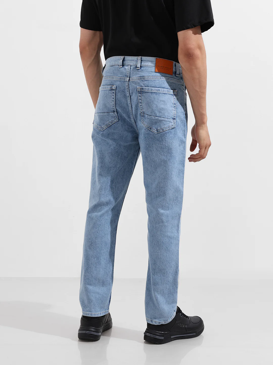 Men's Blue Slim Fit Solid Casual Jeans - Image 6