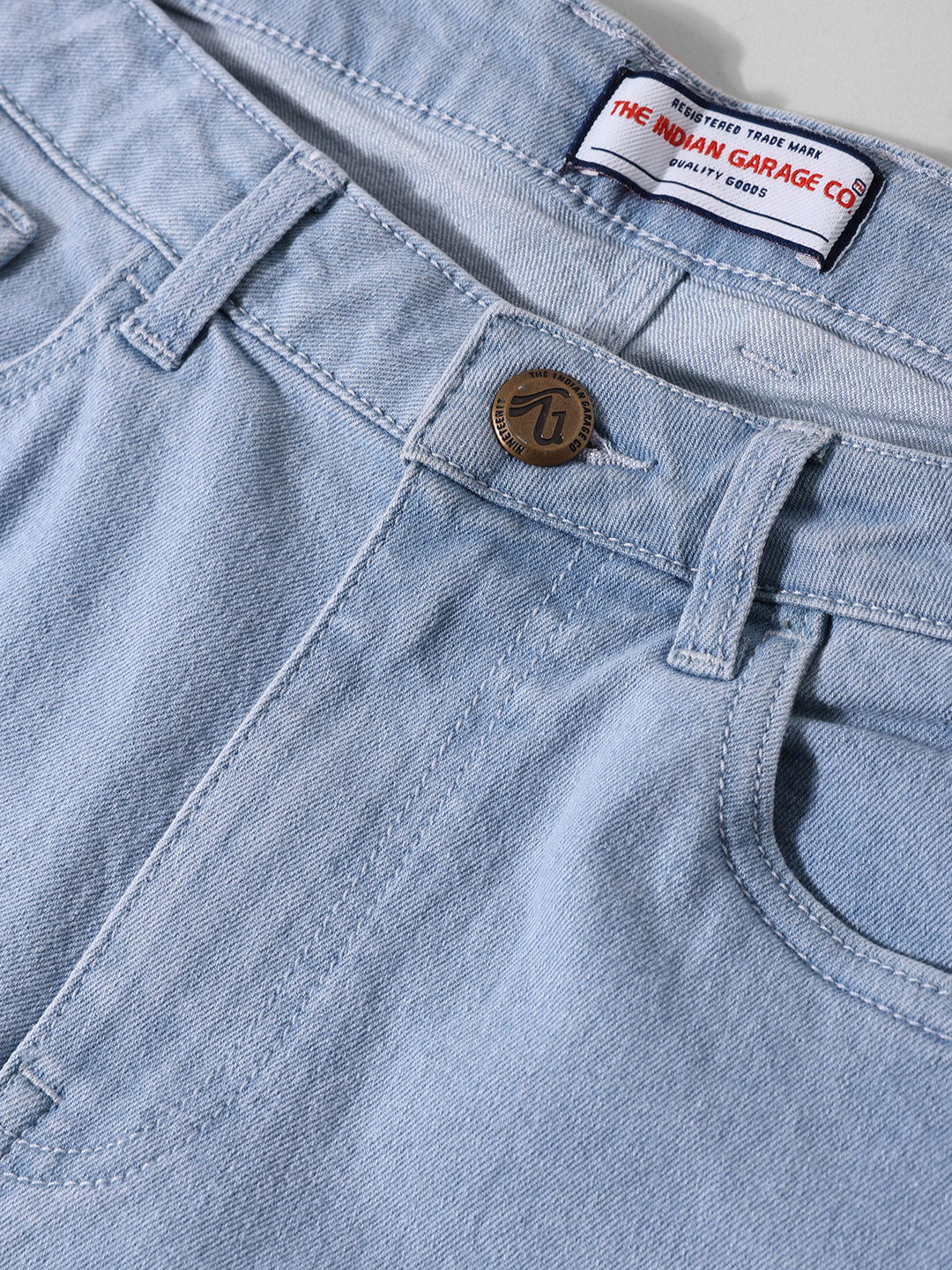 Men's Blue Slim Fit Solid Casual Jeans - Image 6
