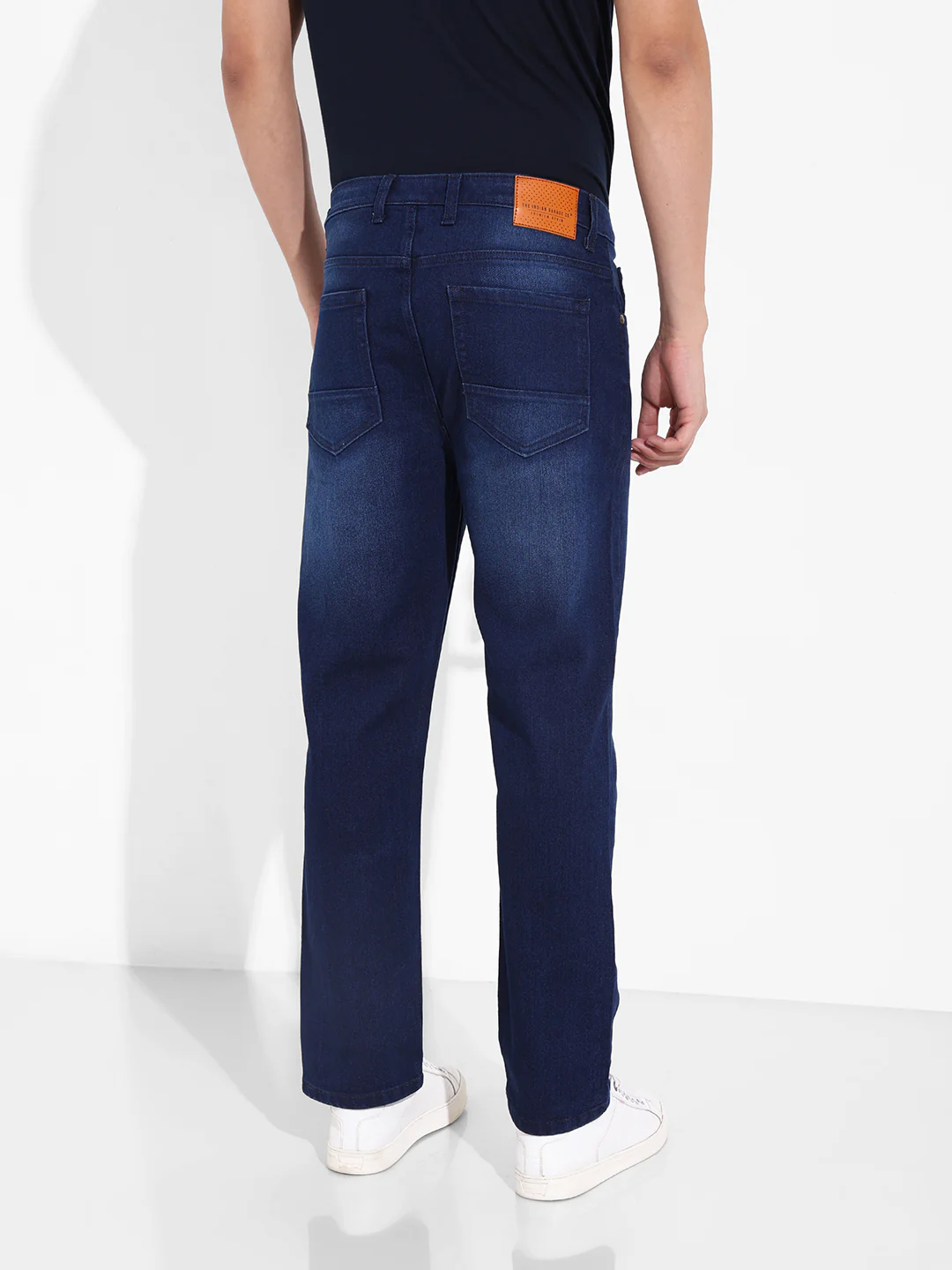 Men's Blue Slim Fit Solid Casual Jeans - Image 5