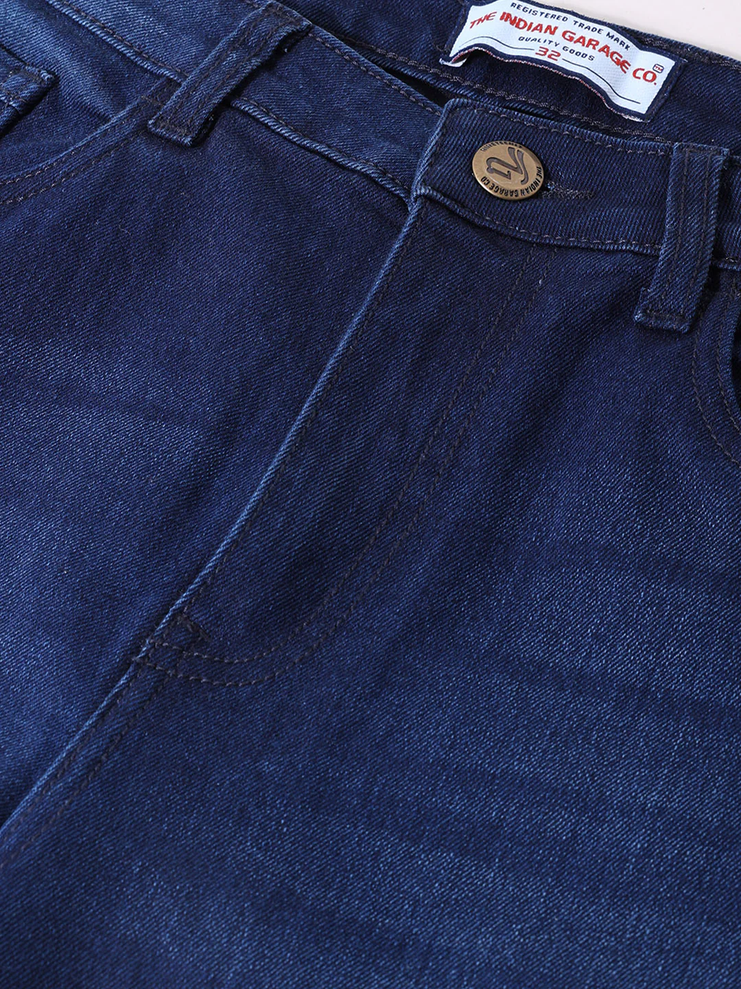 Men's Blue Slim Fit Solid Casual Jeans - Image 6