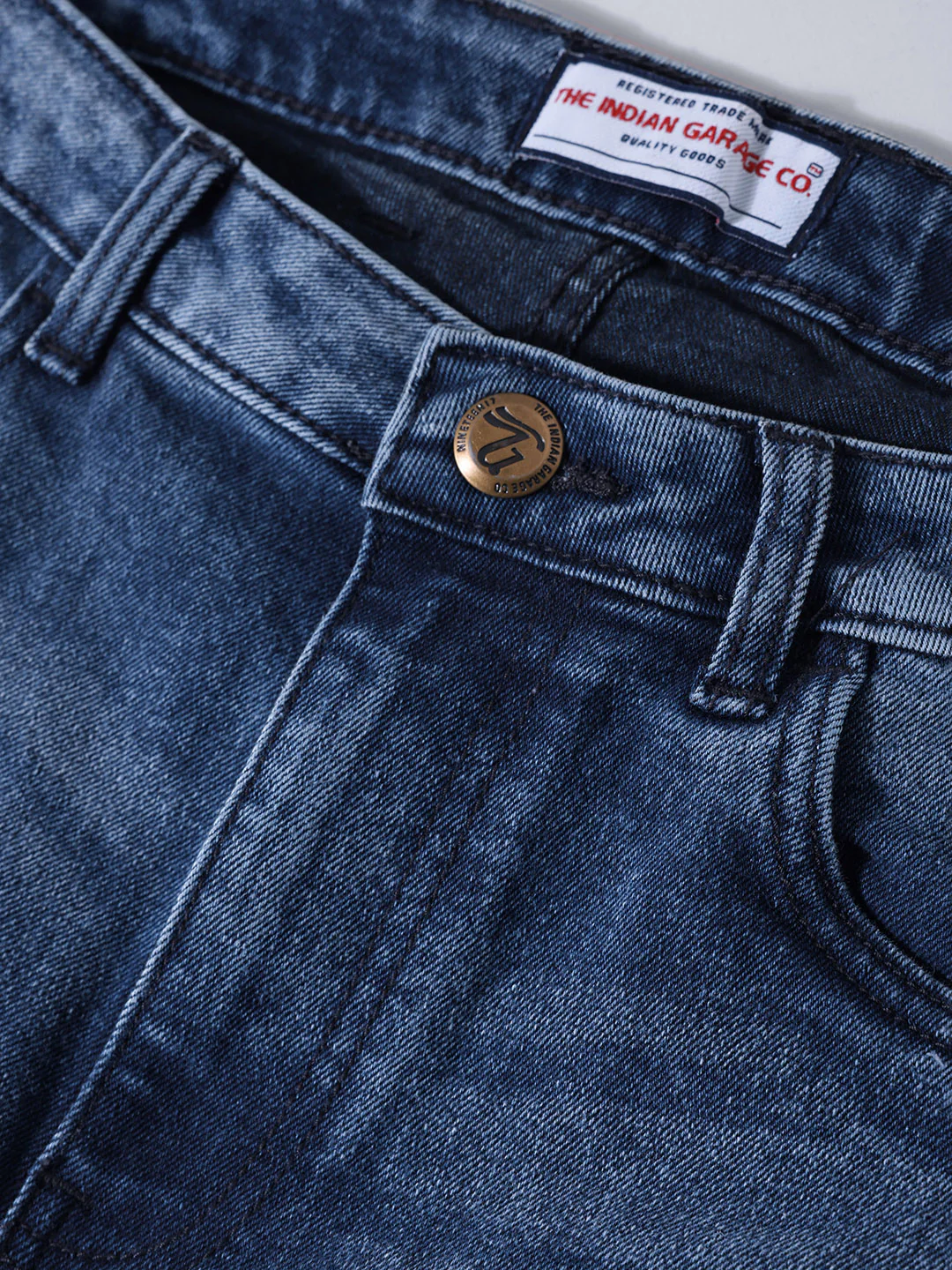 Men's Blue Slim Fit Solid Casual Jeans - Image 6