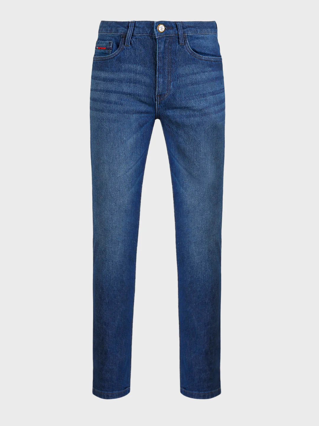 Men's Blue Slim Fit Solid Casual Jeans - Image 6