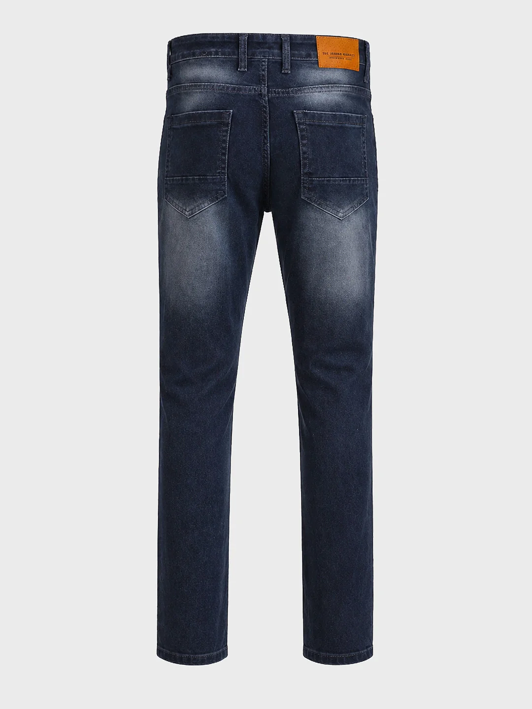 Men's Blue Slim Fit Solid Casual Jeans - Image 7