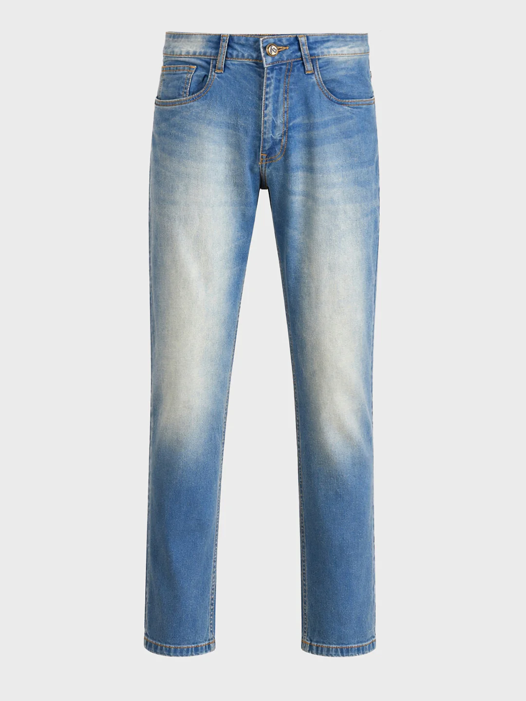 Men's Blue Slim Fit Solid Casual Jeans - Image 7