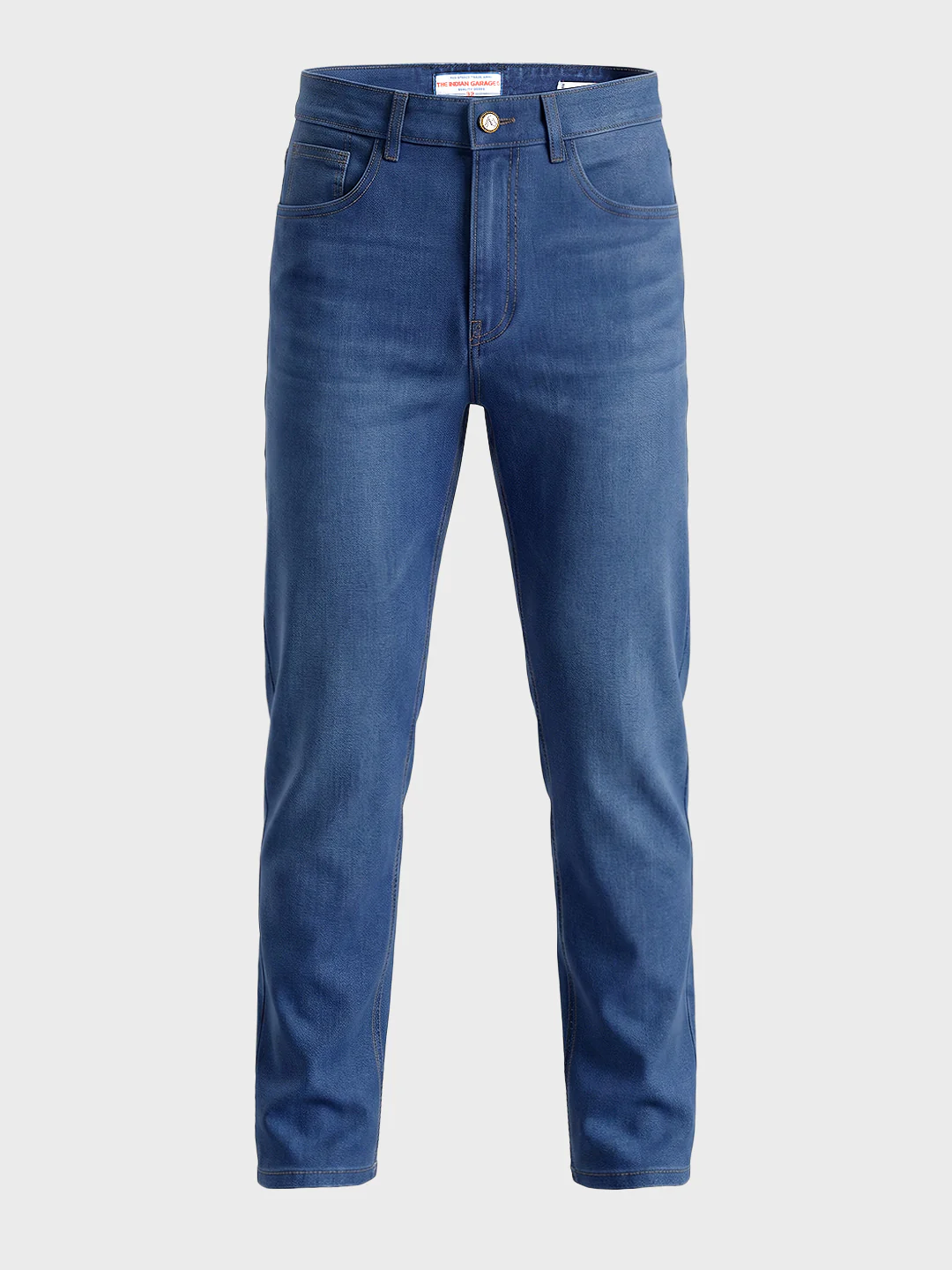 Men's Blue Slim Fit Solid Casual Jeans - Image 6
