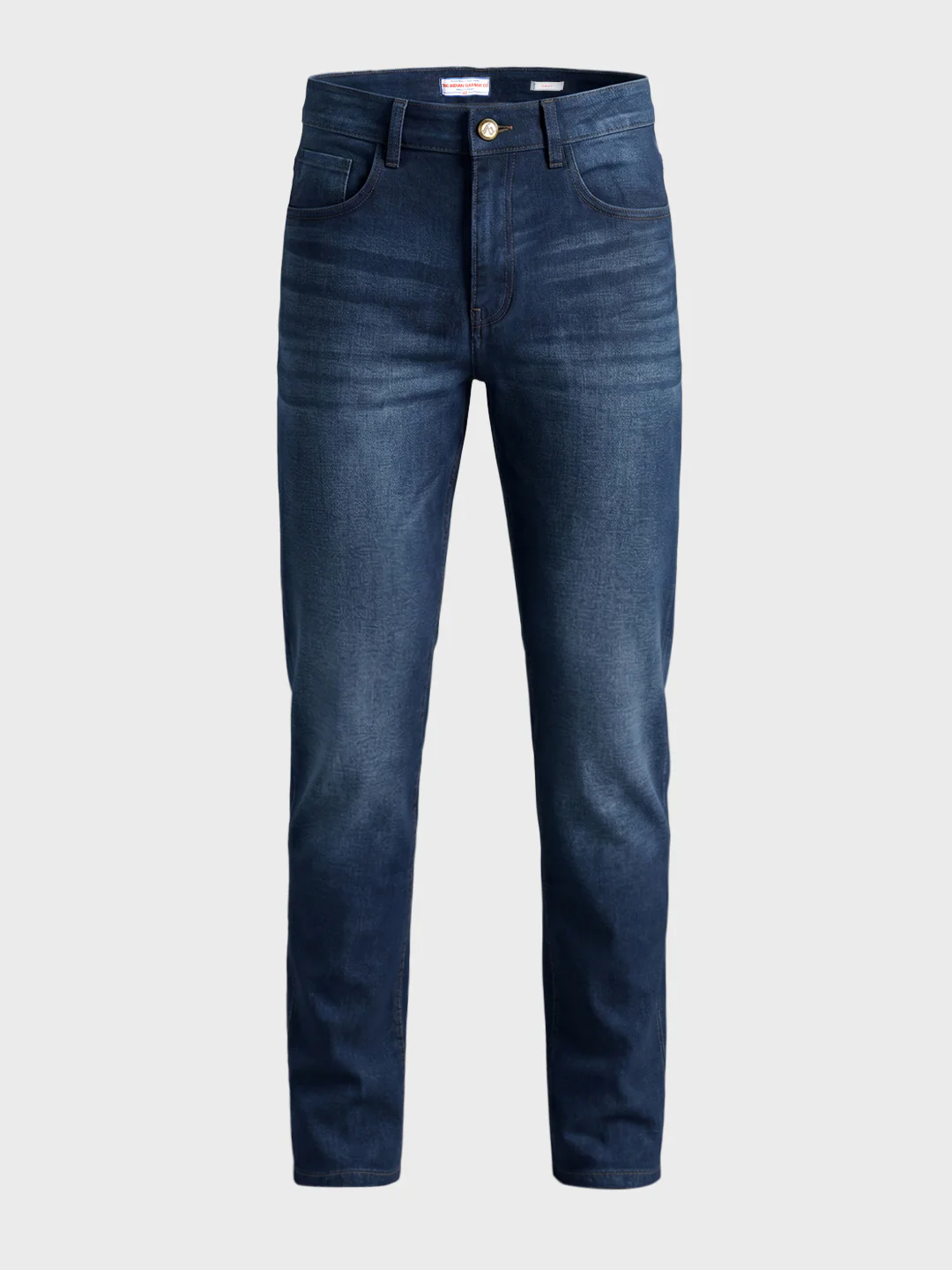 Men's Blue Slim Fit Solid Casual Jeans - Image 6