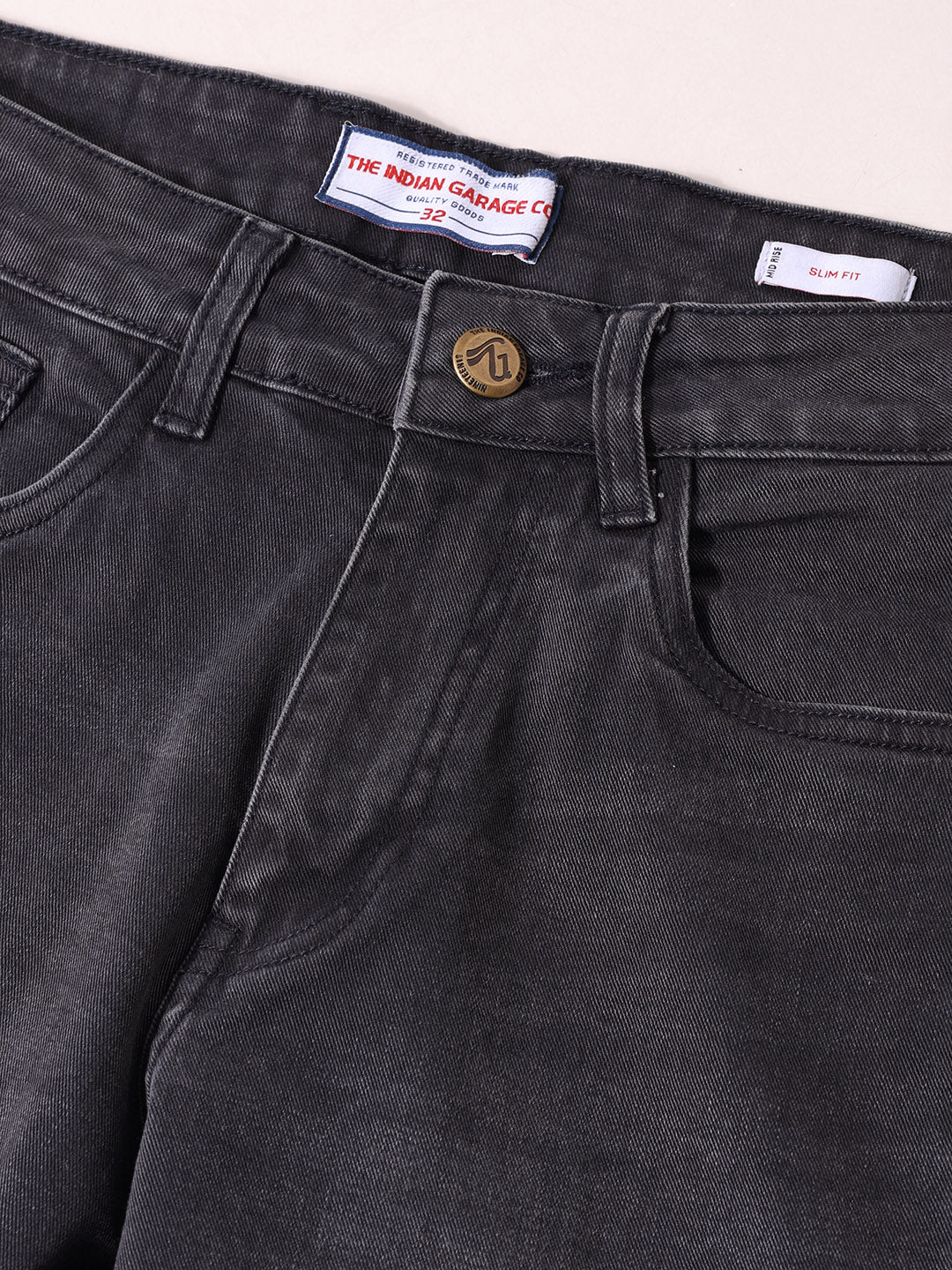 Men's Blue Slim Fit Solid Casual Jeans - Image 7
