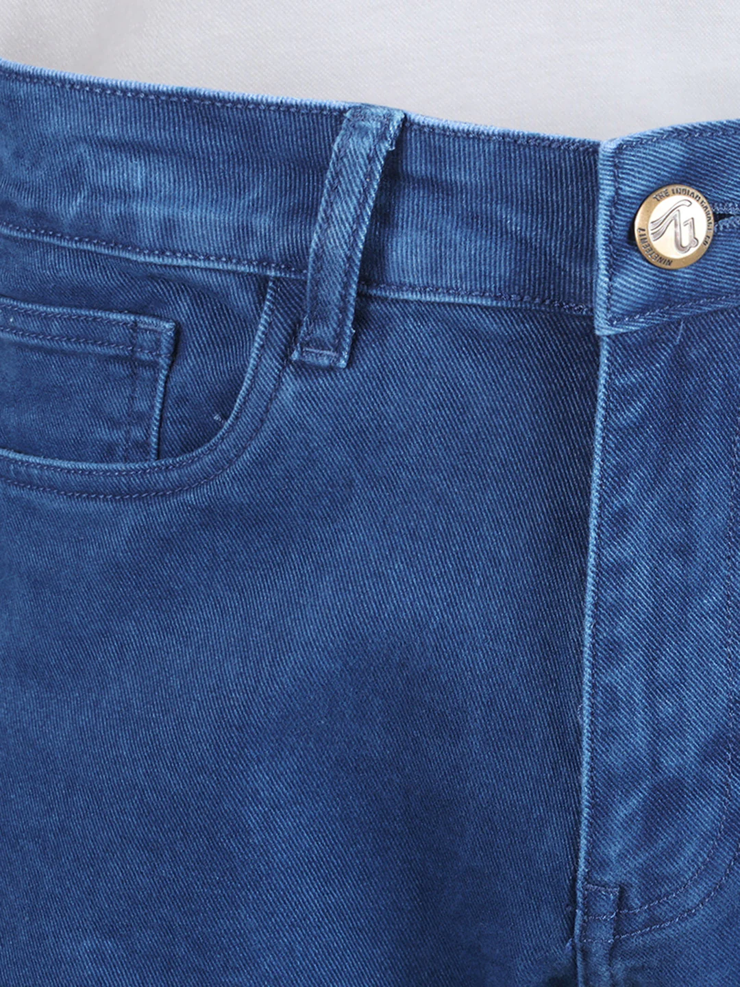 Men's Blue Slim Fit Solid Casual Jeans - Image 8