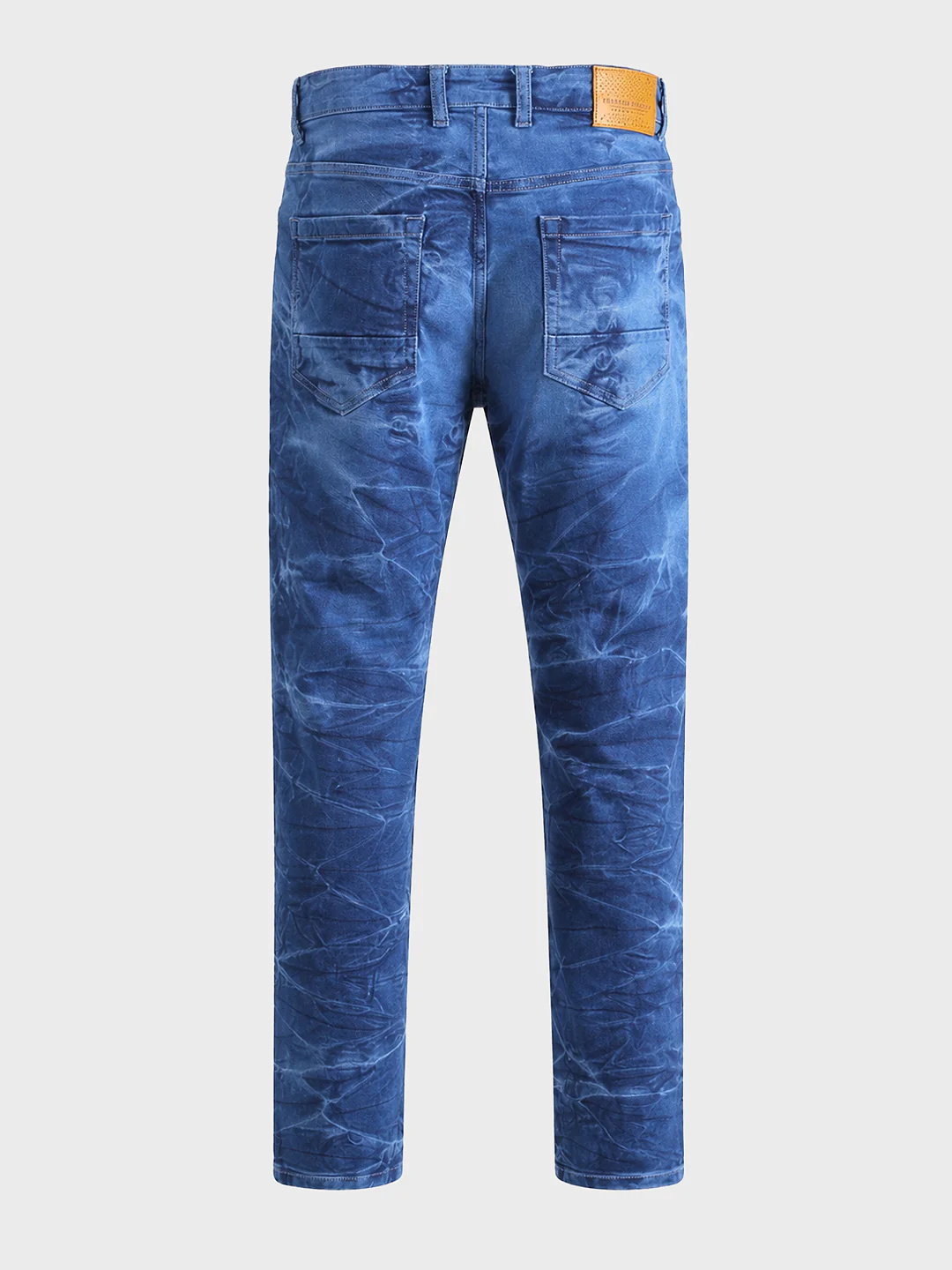 Men's Blue Slim Fit Solid Casual Jeans - Image 5