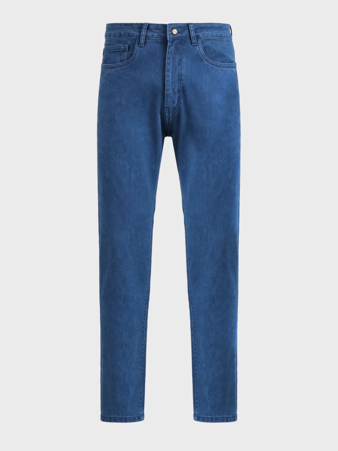 Men's Blue Slim Fit Solid Casual Jeans - Image 5