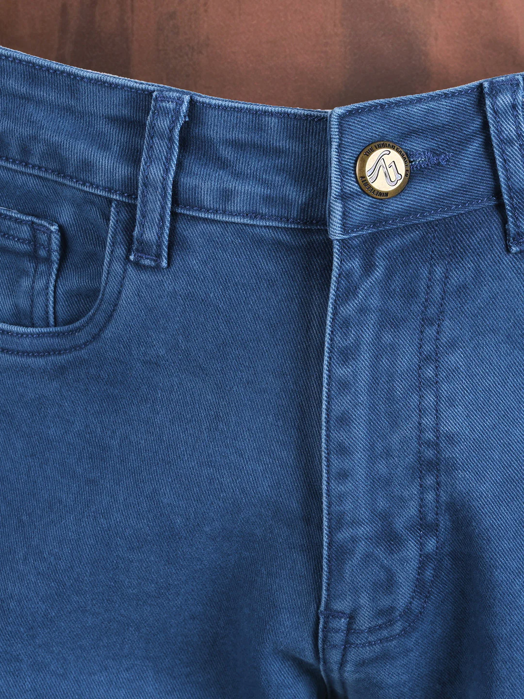 Men's Blue Slim Fit Solid Casual Jeans - Image 8