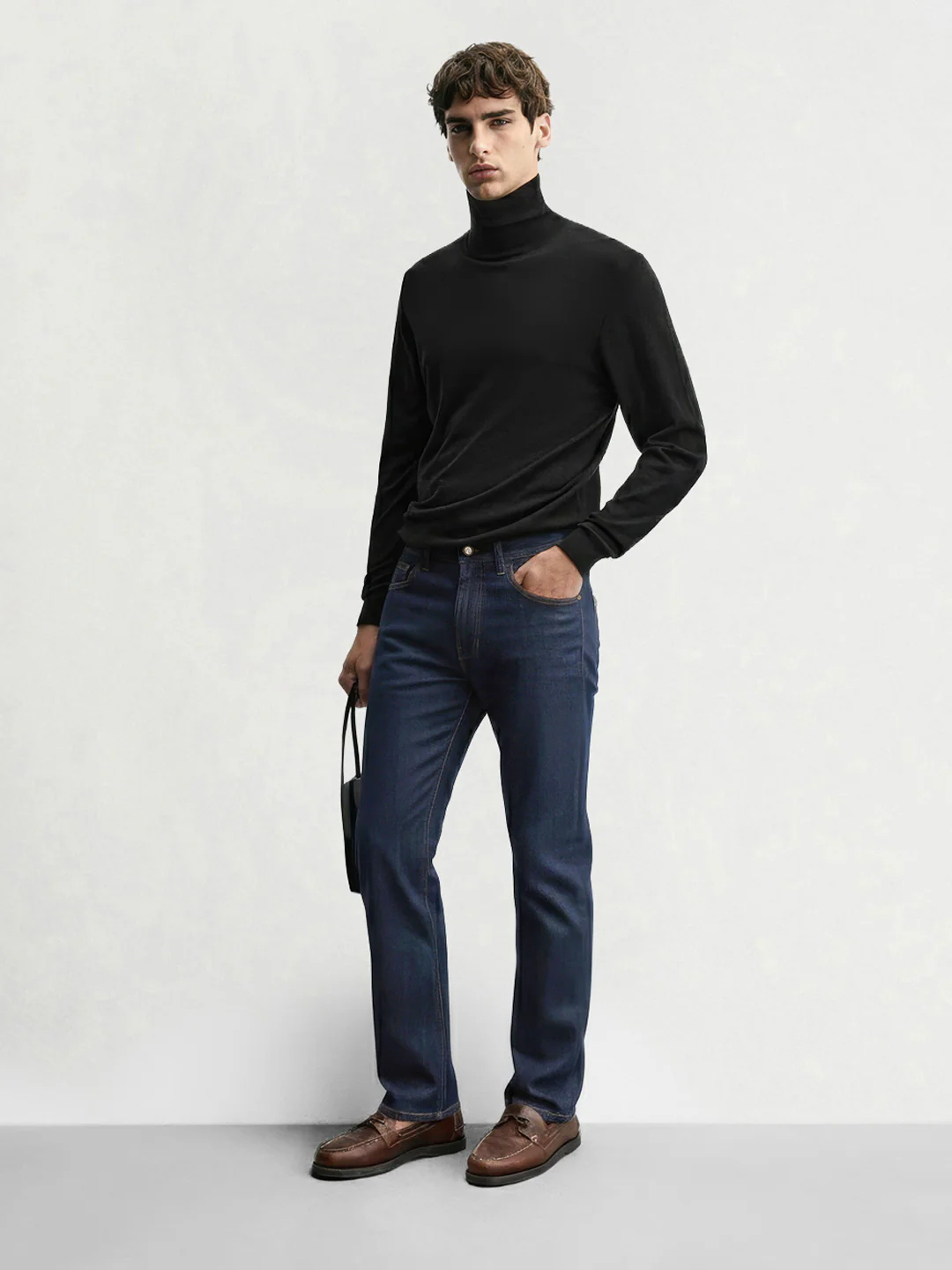 Men's Blue Slim Fit Solid Casual Jeans - Image 3