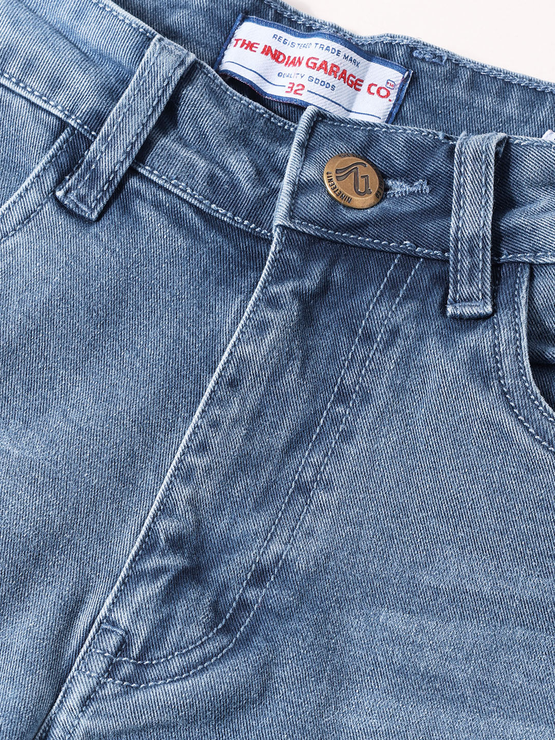 Men's Blue Slim Fit Solid Casual Jeans - Image 7