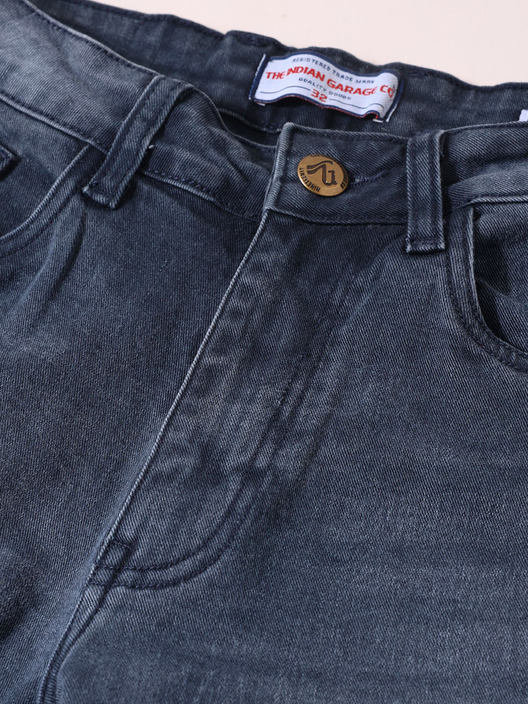 Men's Blue Slim Fit Solid Casual Jeans - Image 6