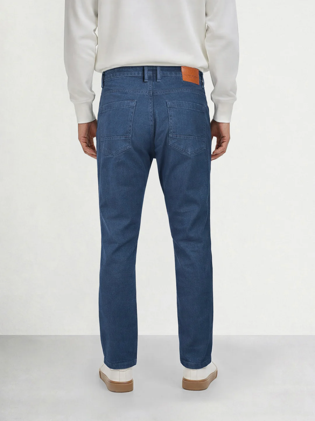 Men's Blue Slim Fit Solid Casual Jeans - Image 2
