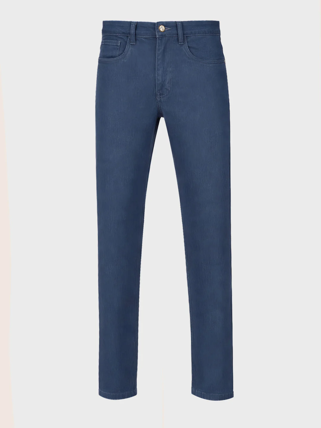 Men's Blue Slim Fit Solid Casual Jeans - Image 4