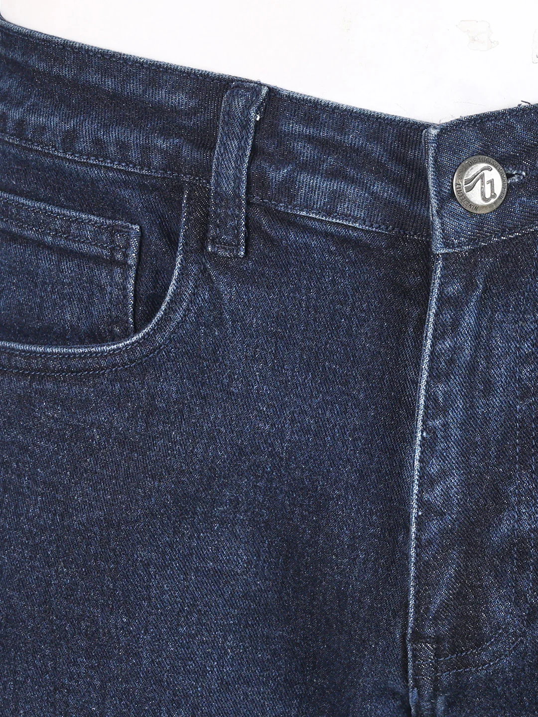 Men's Blue Slim Fit Solid Casual Jeans - Image 8