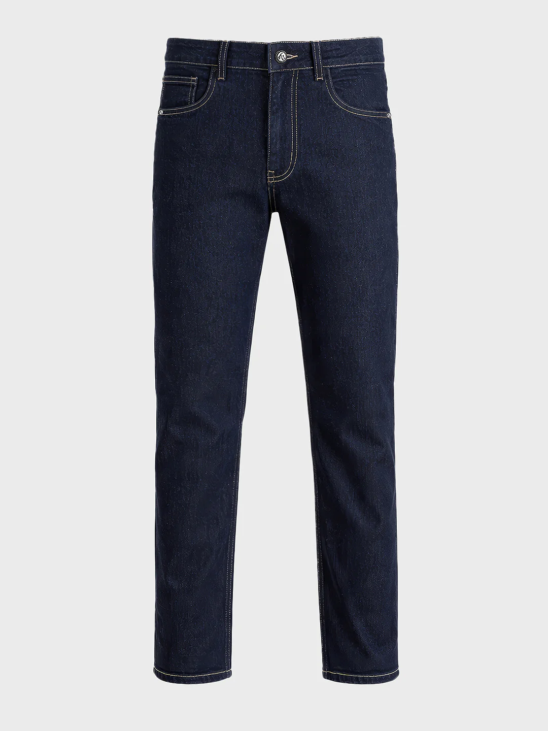 Men's Blue Slim Fit Solid Casual Jeans - Image 5