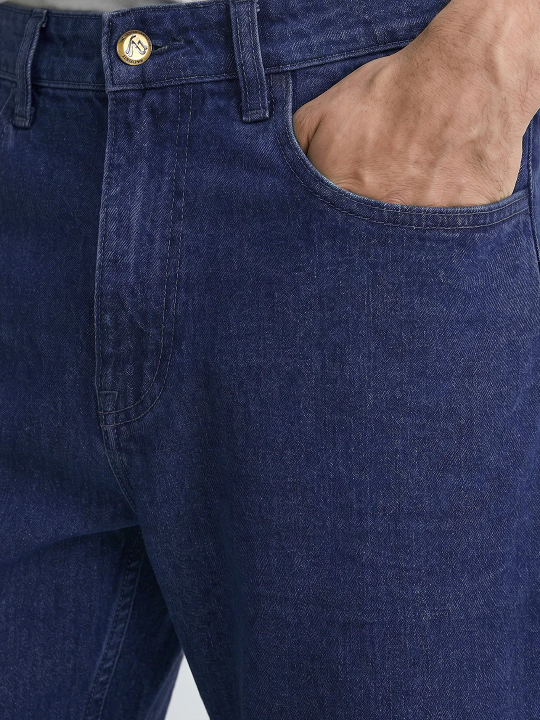 Men's Blue Slim Fit Solid Casual Jeans - Image 8