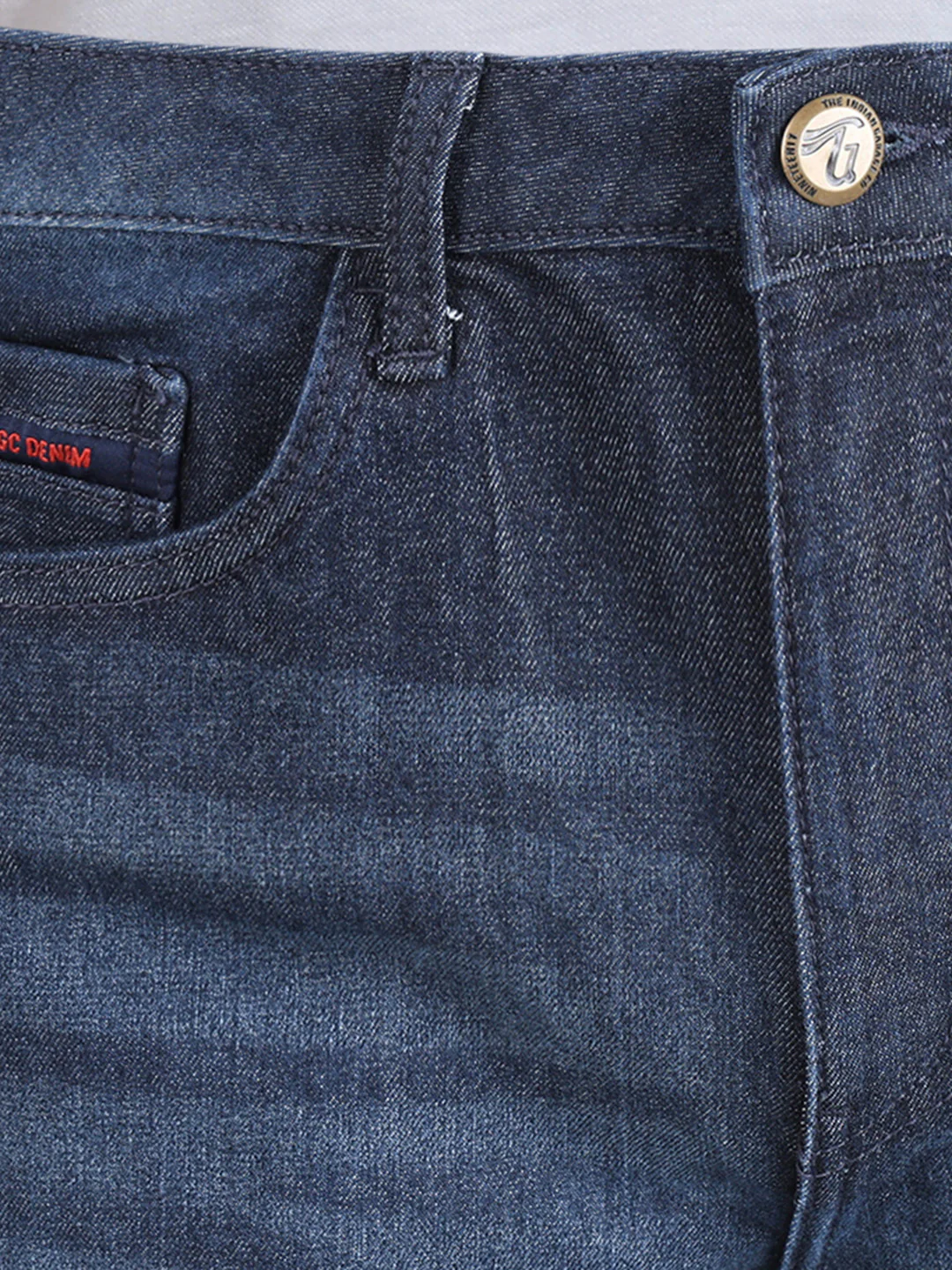 Men's Blue Slim Fit Solid Casual Jeans - Image 8