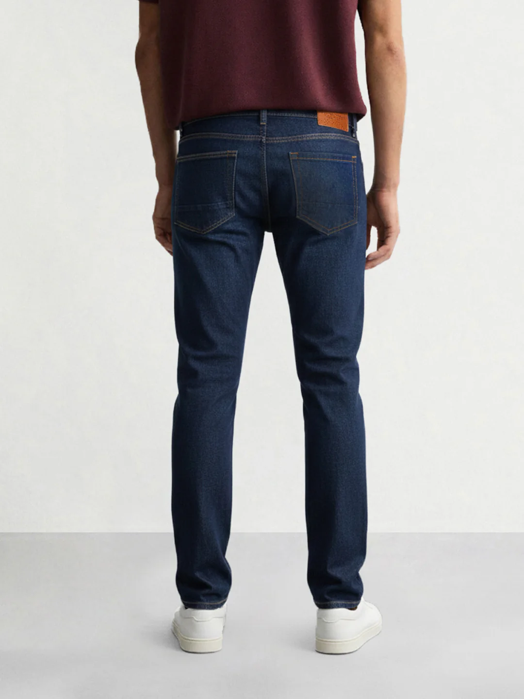 Men's Blue Slim Fit Solid Casual Jeans - Image 2