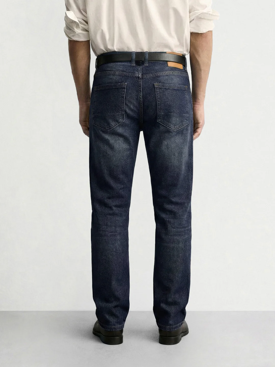Men's Blue Slim Fit Solid Casual Jeans - Image 2