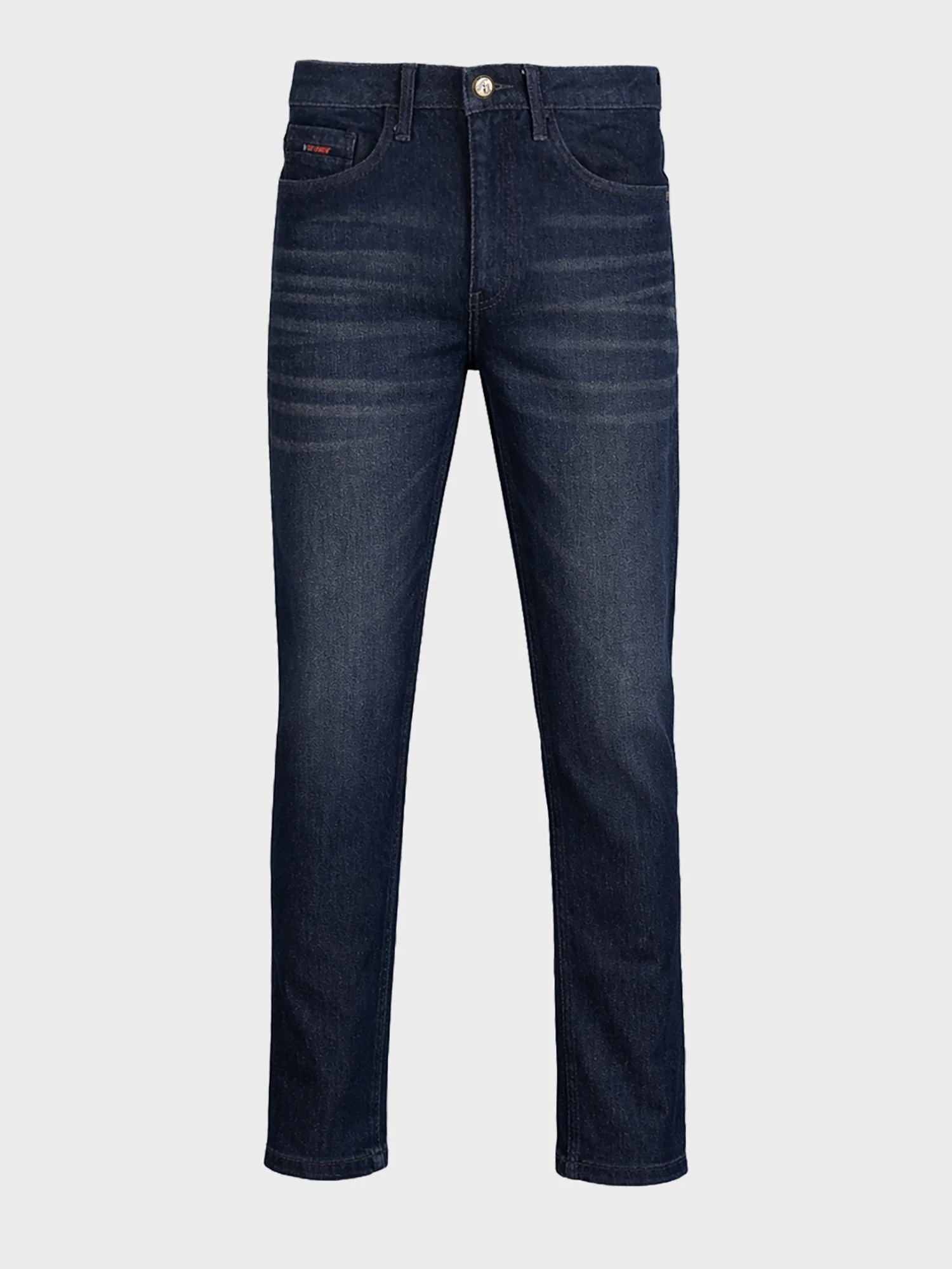 Men's Blue Slim Fit Solid Casual Jeans - Image 5