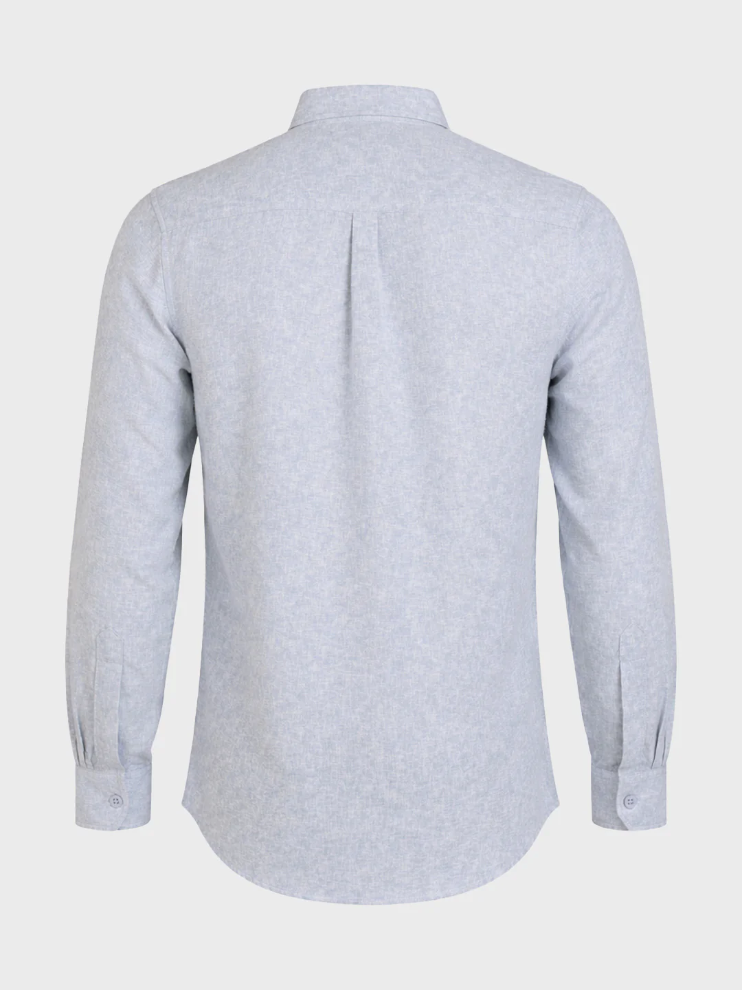 Men's Blue Slim Fit Solid Casual Shirt - Image 5