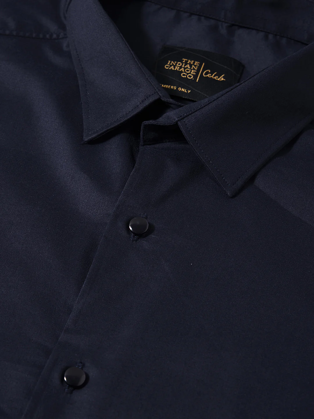 Men's Blue Slim Fit Solid Casual Shirt - Image 6