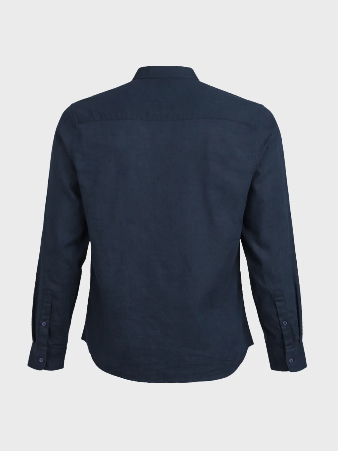 Men's Blue Slim Fit Solid Casual Shirts - Image 6
