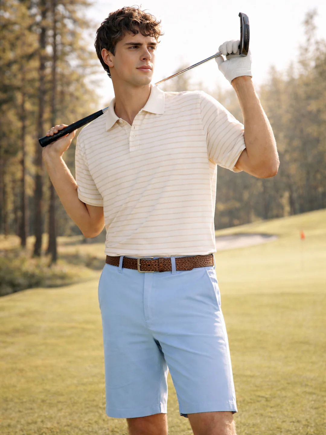 Men's Blue Slim Fit Solid Casual Shorts - Image 3
