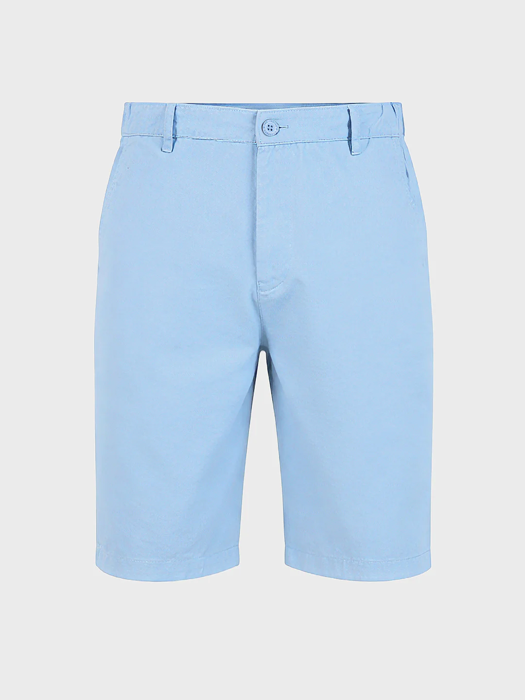 Men's Blue Slim Fit Solid Casual Shorts - Image 5