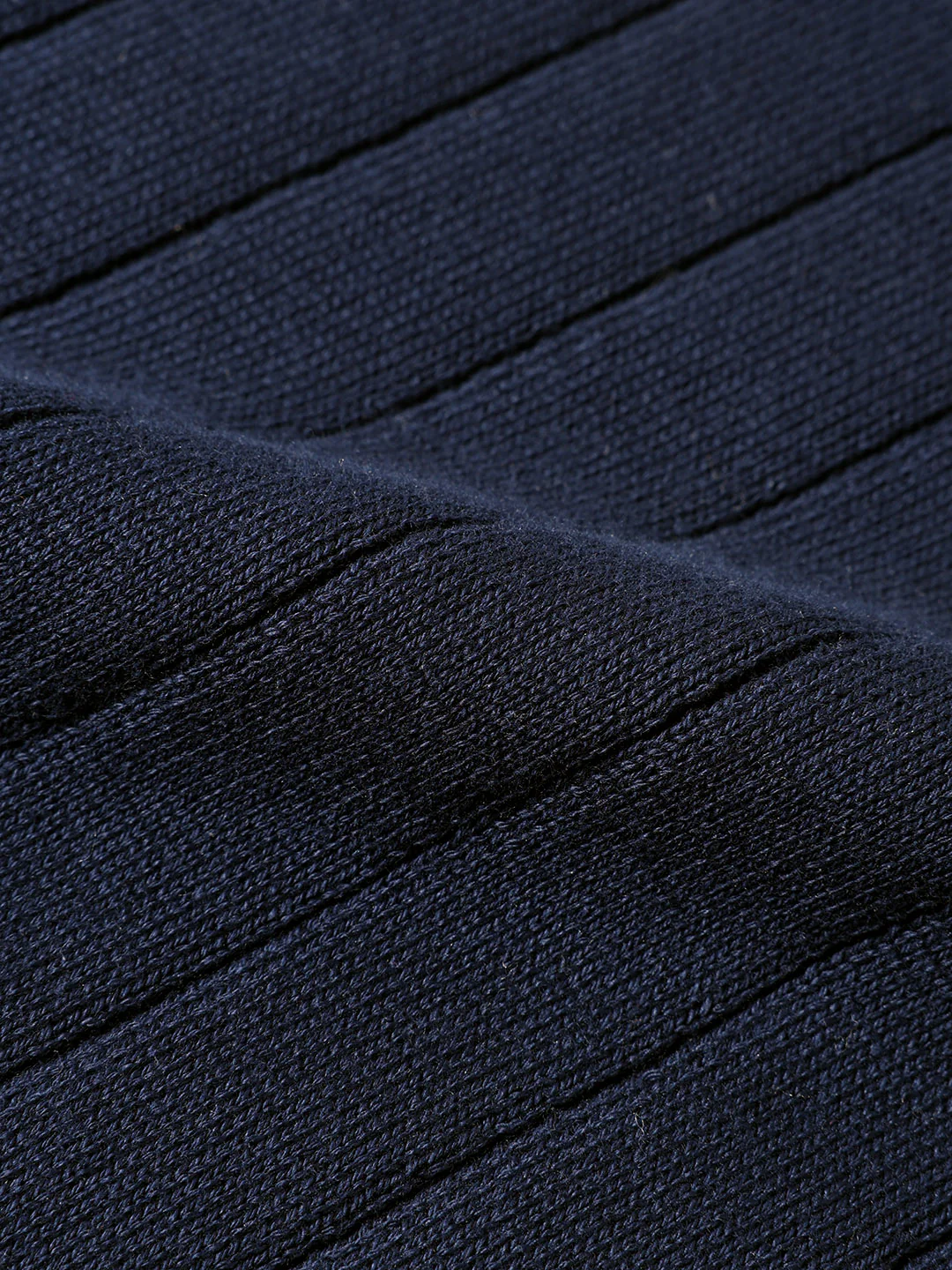 Men's Blue Slim Fit Solid Flat Knit T-Shirt - Image 7
