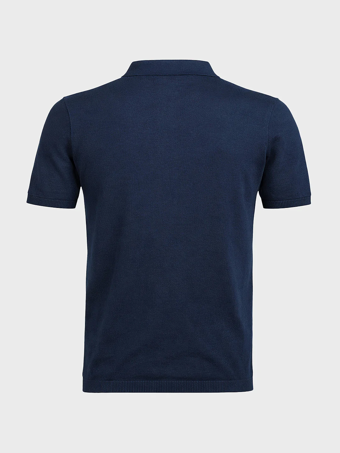 Men's Blue Slim Fit Solid Casual T-Shirt - Image 6