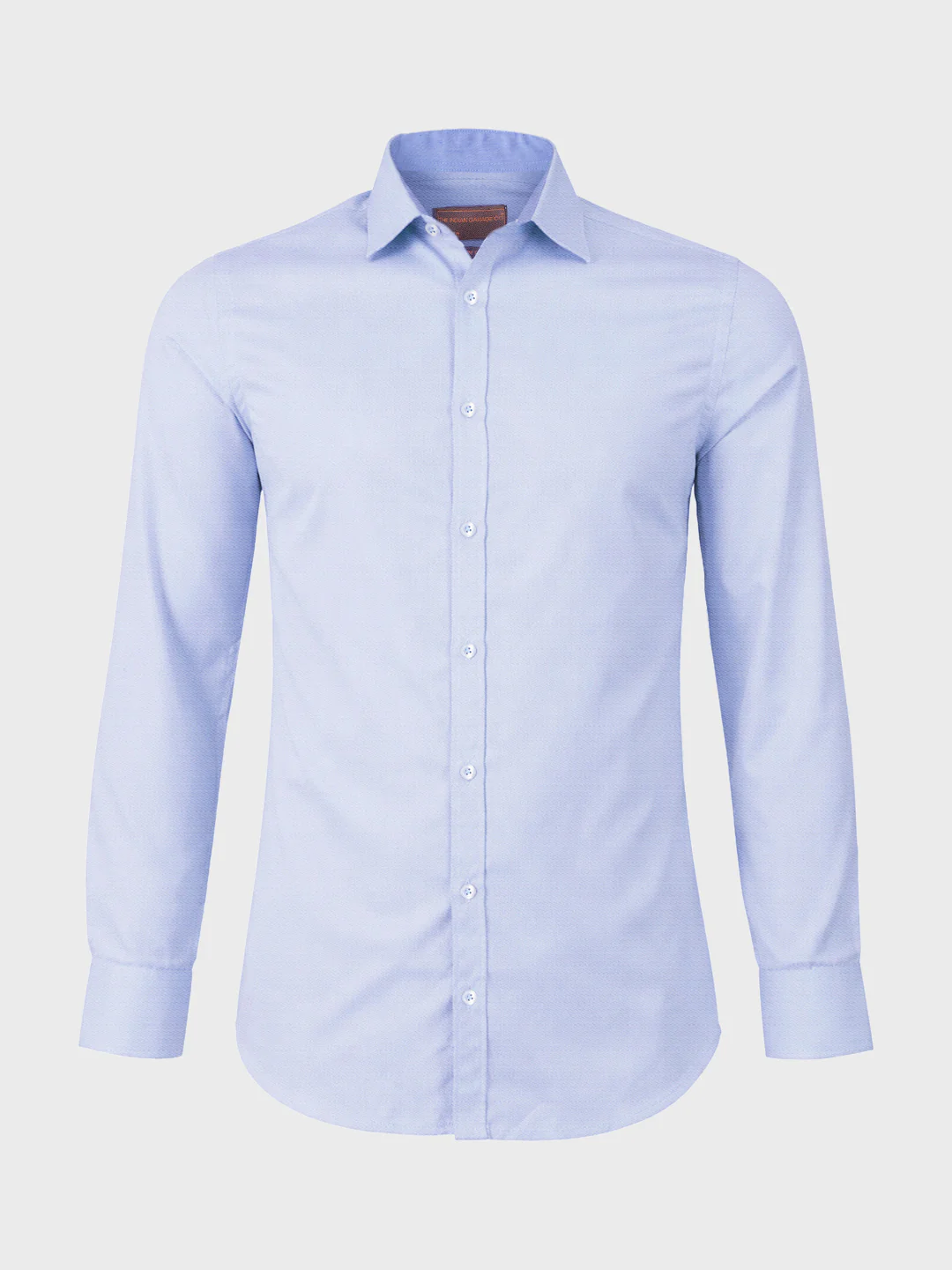 Men's Blue Slim Fit Solid Formal Shirt - Image 4