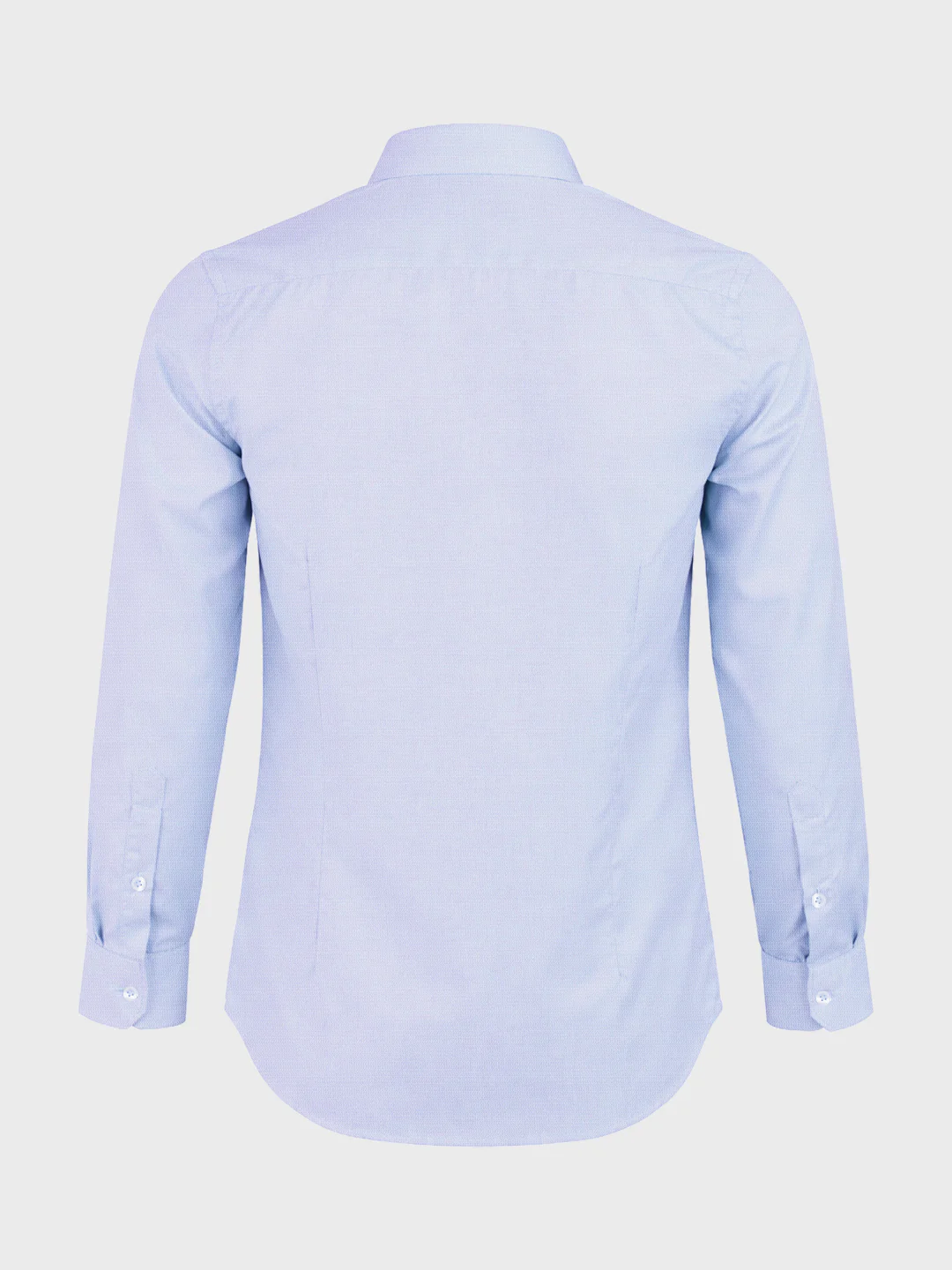 Men's Blue Slim Fit Solid Formal Shirt - Image 5