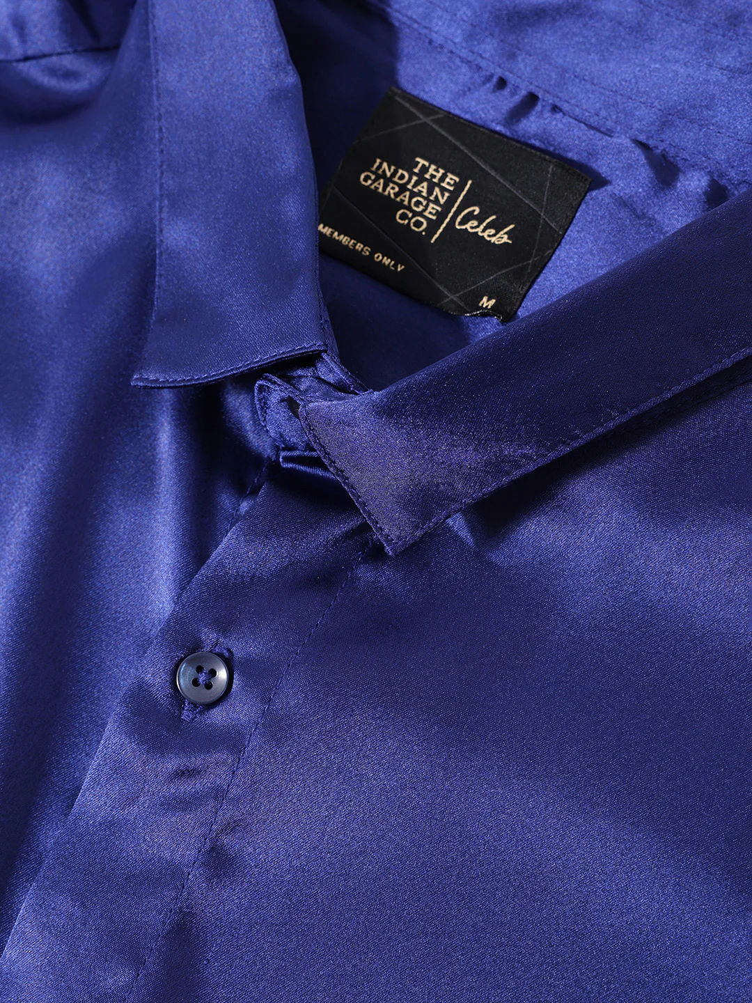 Men's Blue Slim Fit Solid Party Wear Shirt - Image 6