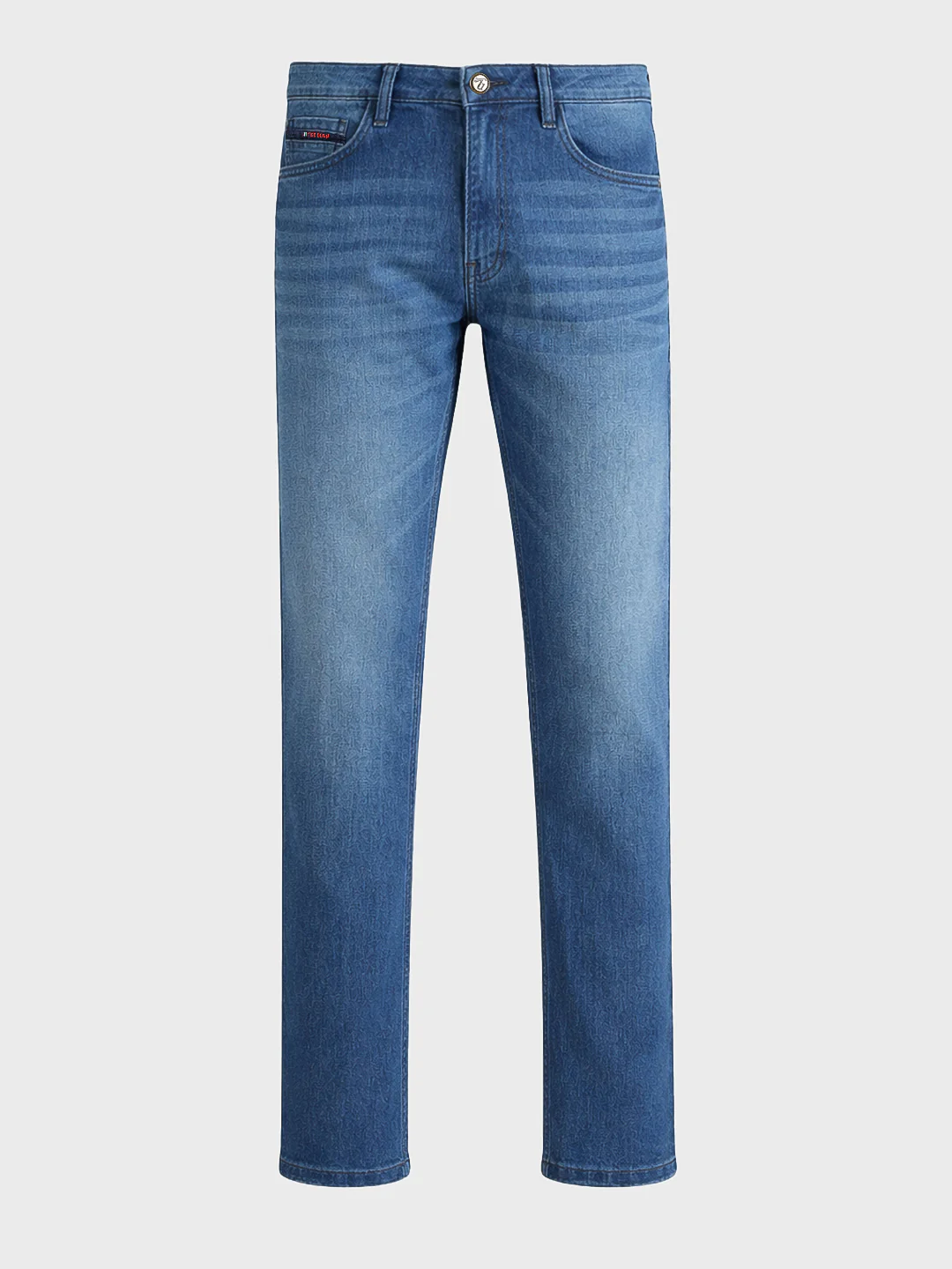 Men's Blue Slim Fit Solid Street Jeans - Image 6