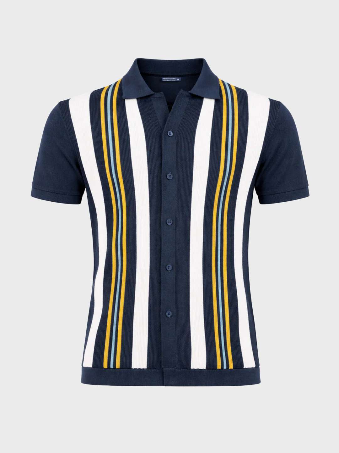 Men's Blue Slim Fit Striped Casual Shirt - Image 6