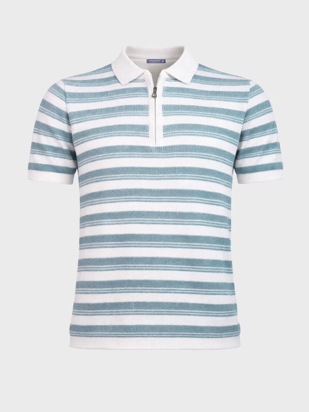 Men's Blue Slim Fit Striped Casual T-Shirt - Image 4