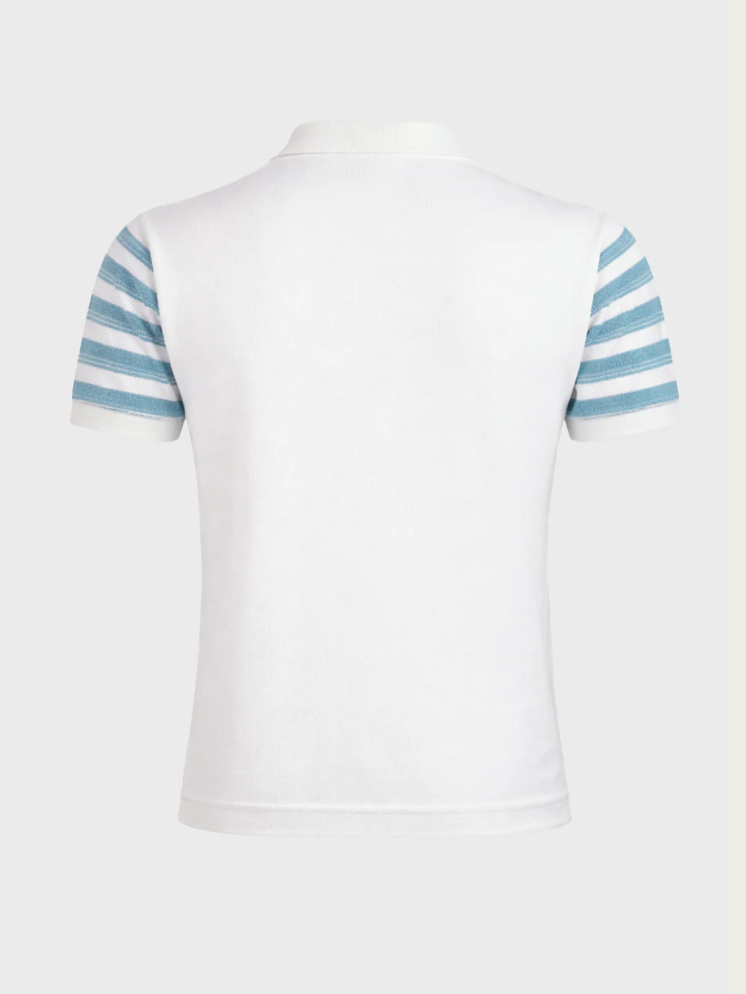 Men's Blue Slim Fit Striped Casual T-Shirt - Image 5