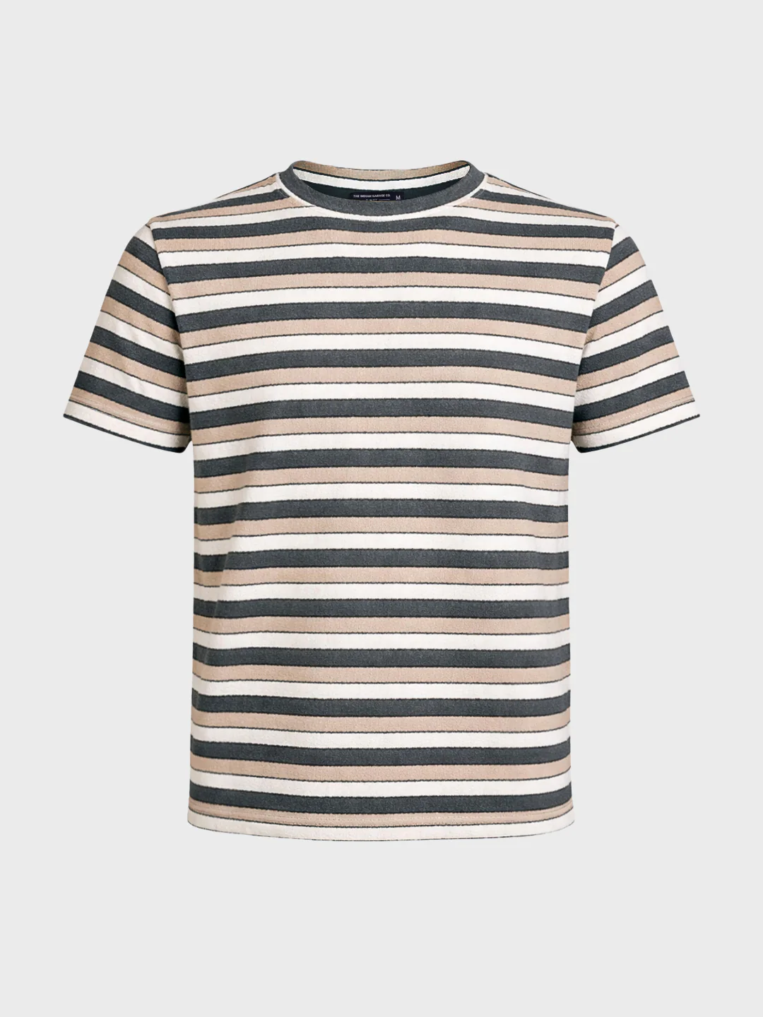 Men's Blue Slim Fit Striped Casual T-Shirt - Image 6