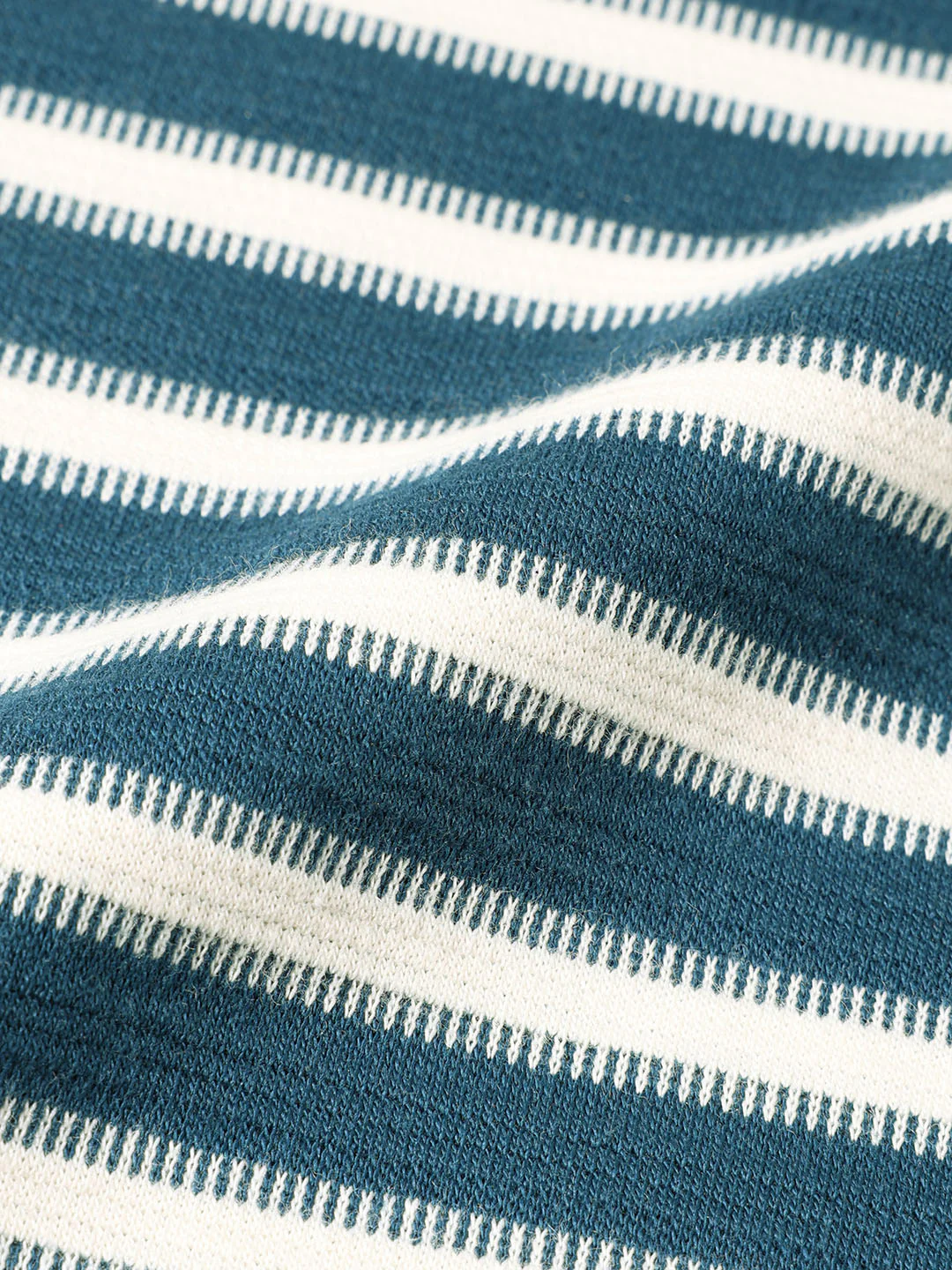 Men's Blue Slim Fit Striped Casual T-Shirt - Image 7